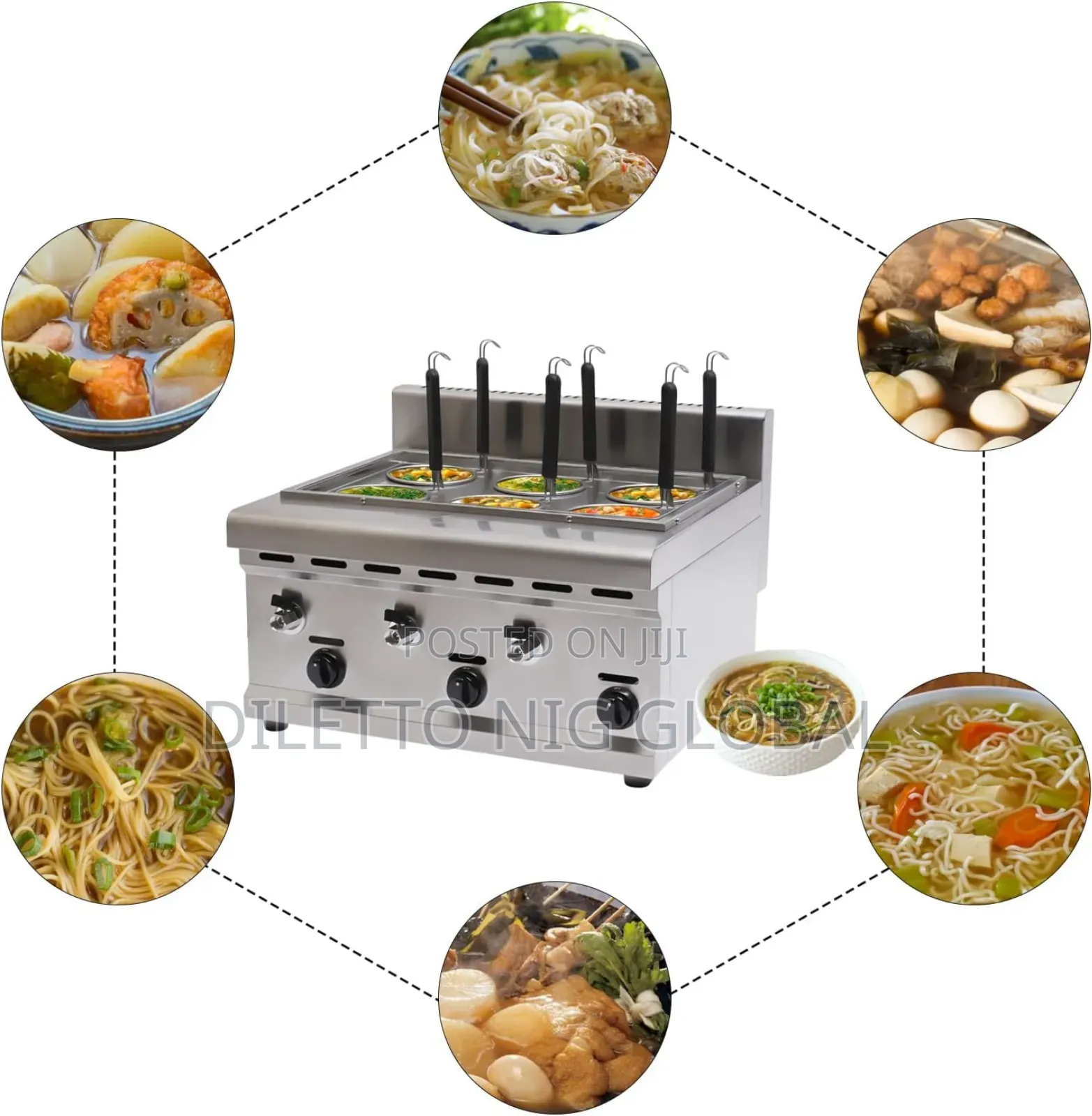 Commercial Electric Pasta Cooker With 6 Baskets