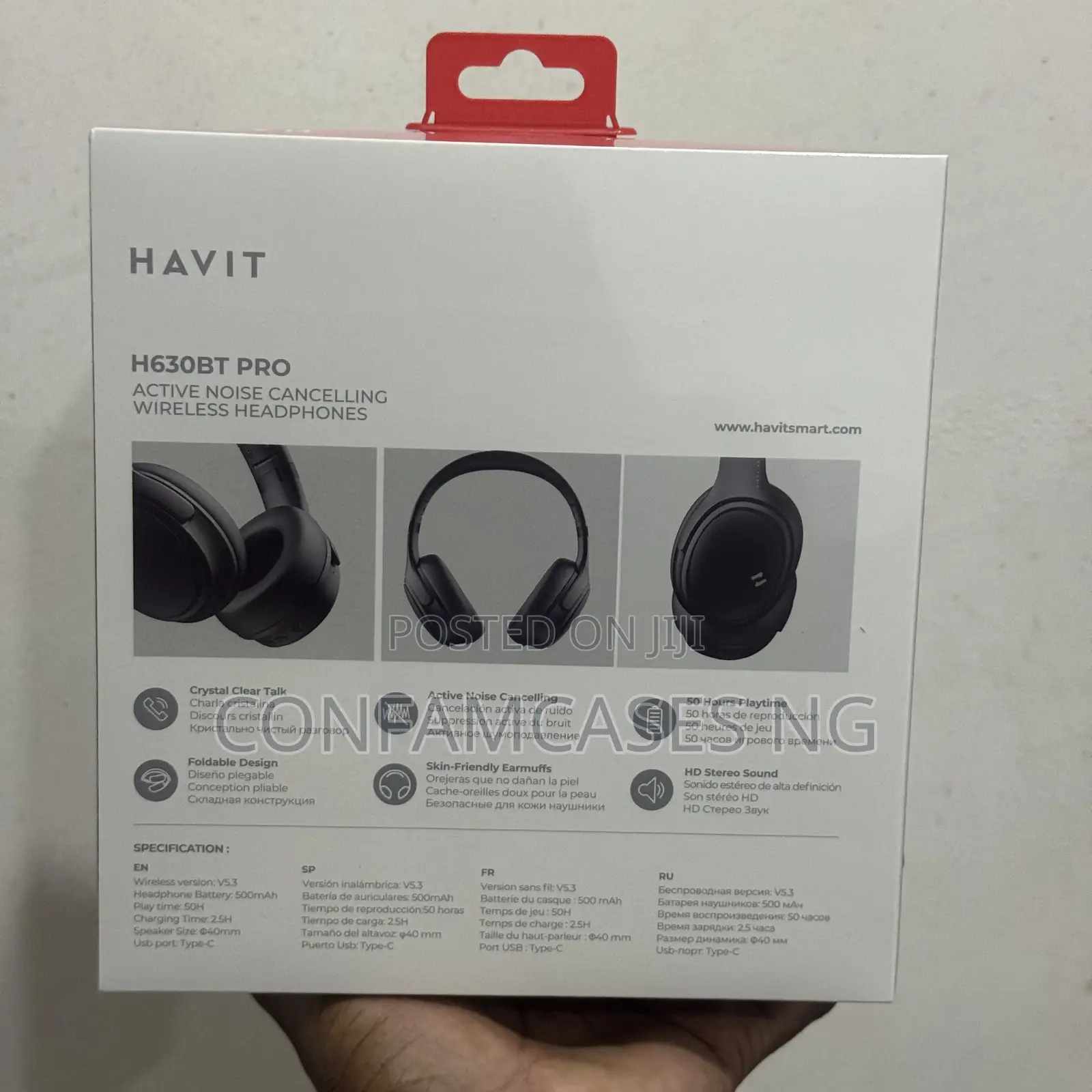 Havit H630bt Pro Active Noise Cancellation Wireless Headphone