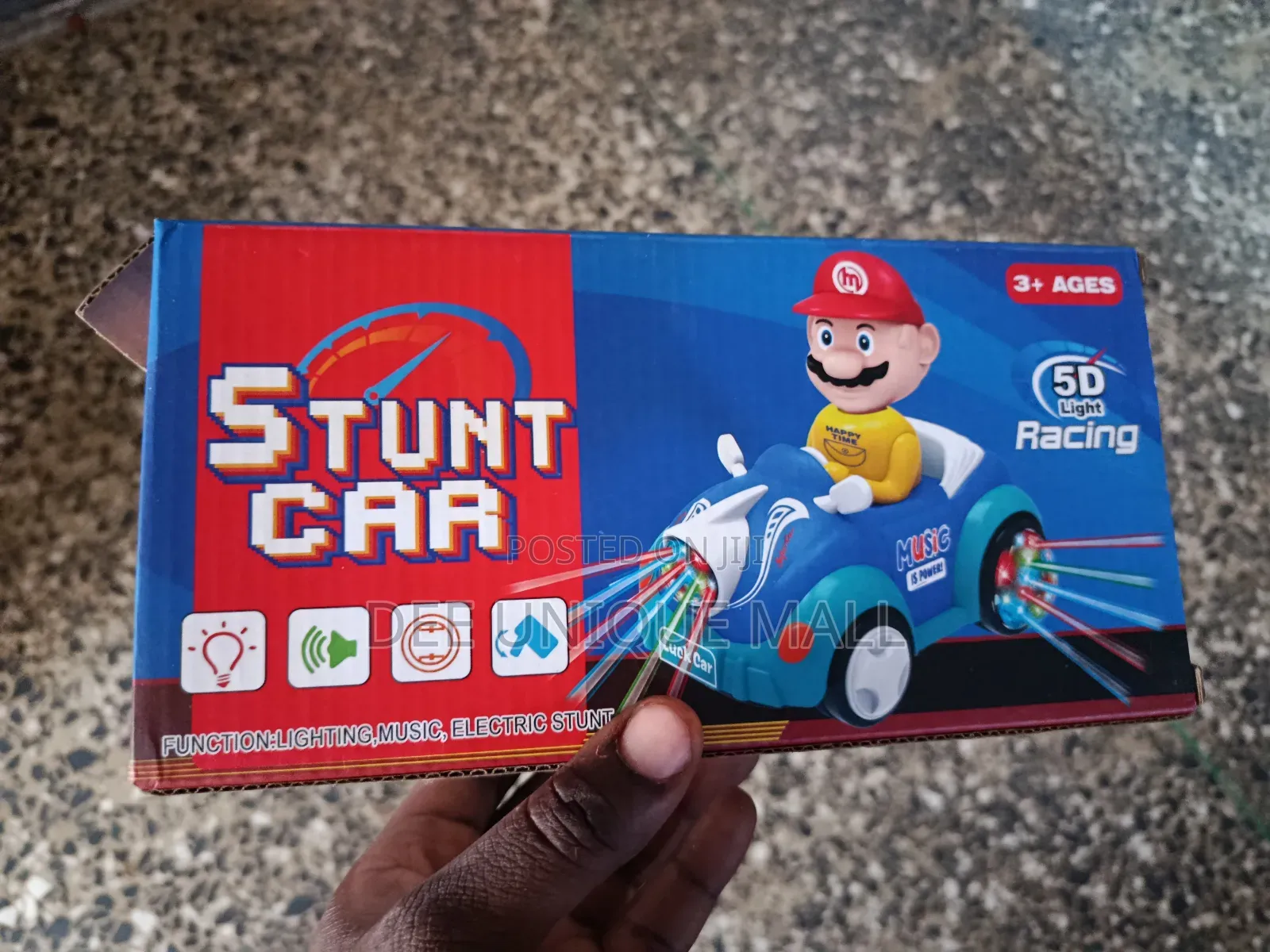 Stunt Car Toy,Battery-Operated Racin Car 4 Children With 5d Lightening
