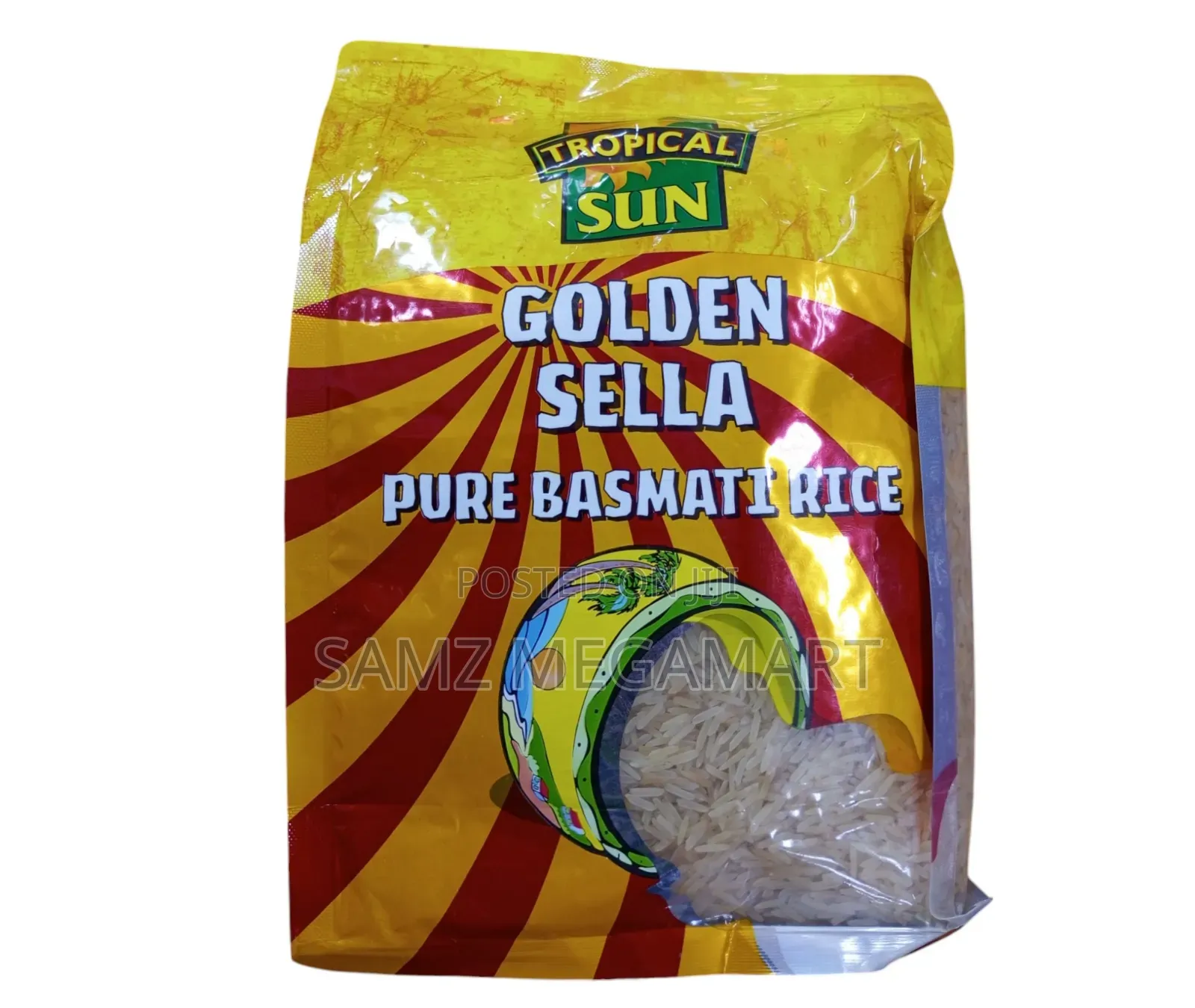Tropical Sun Golden Sella Basmati Rice 2kg Extra-long, Non-sticky Rice
