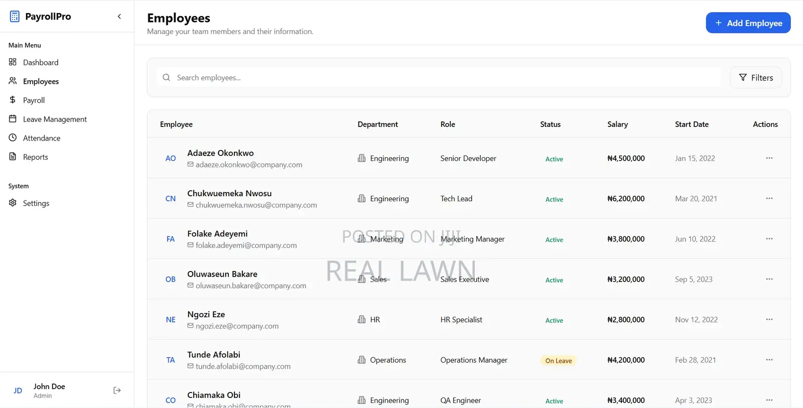 Payroll Staff Management System | Demo Available
