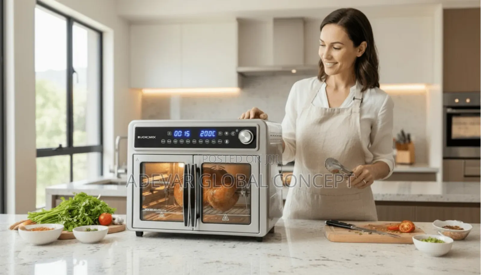 28 Litres Buchymix Deluxe Multifuntional French Door Air Fryer 11 in 1