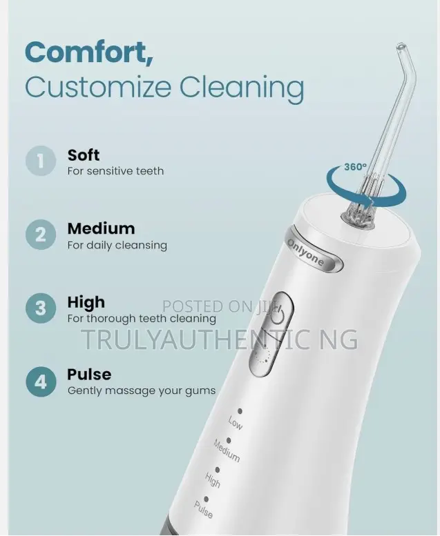 Onlyone Premium Water Dental Flosser Portable Oral Irrigator - 300ml