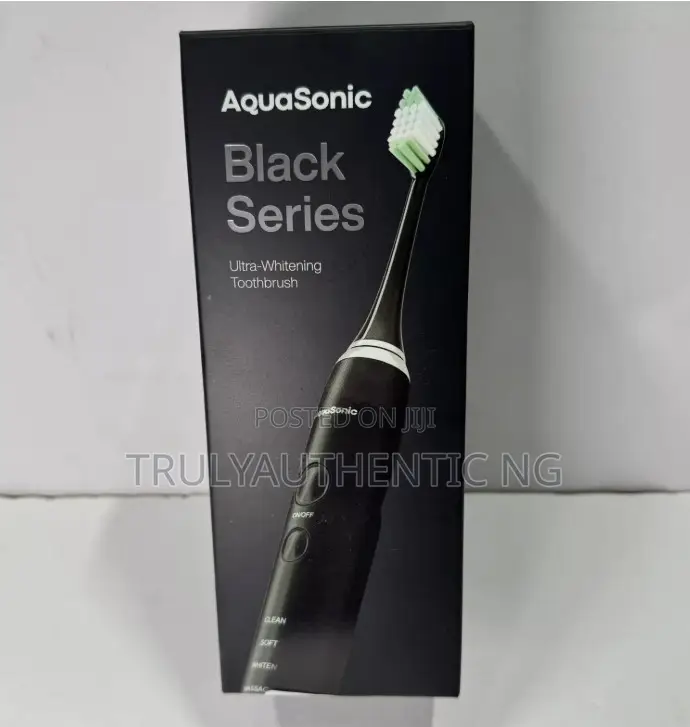 Aquasonic Black Series Ultra Whitening Electric Toothbrush + 8 Brushes