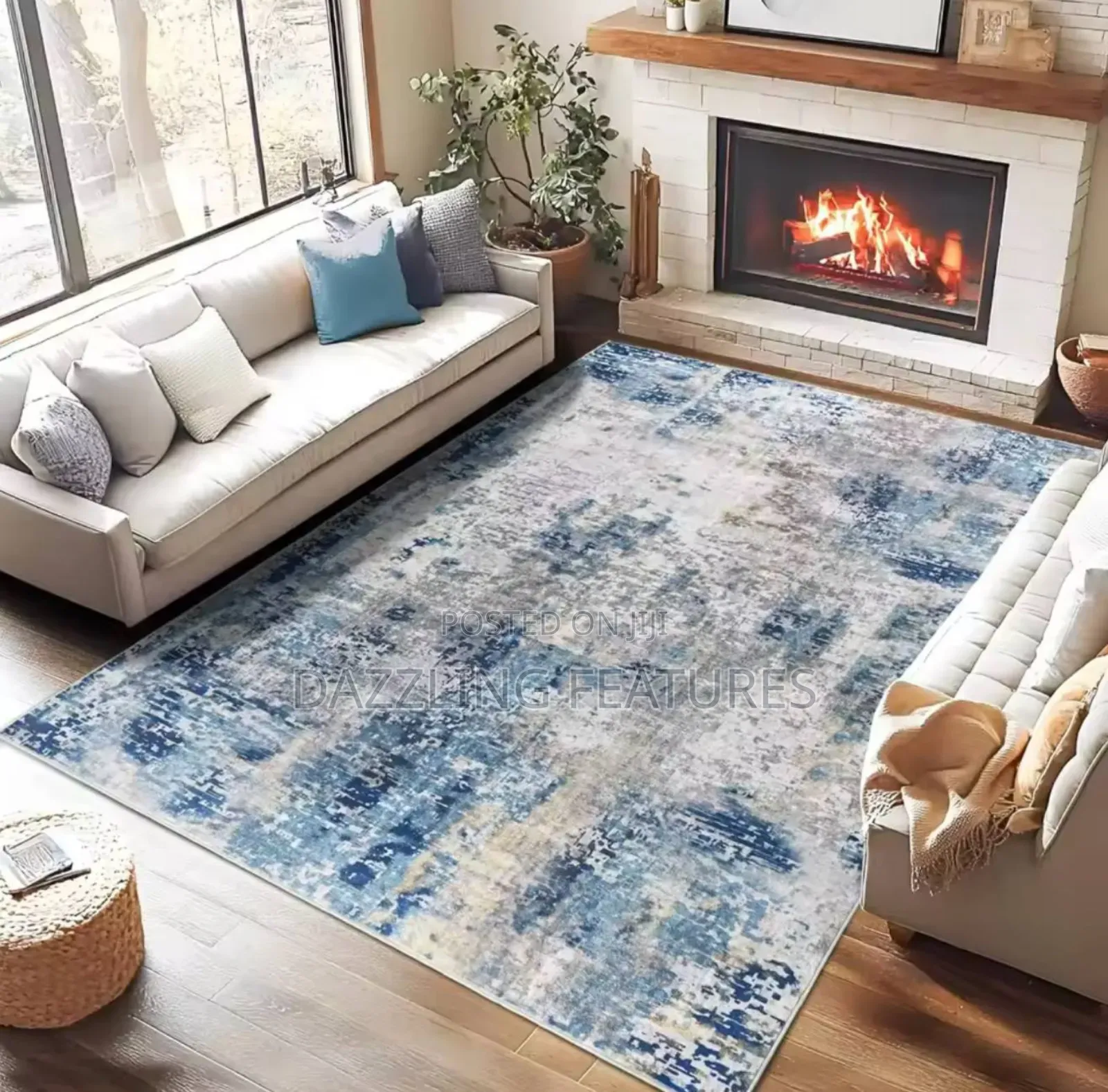 Premium 5x7ft 3d Center Rug Luxury Anti-Slip Stain Resistant
