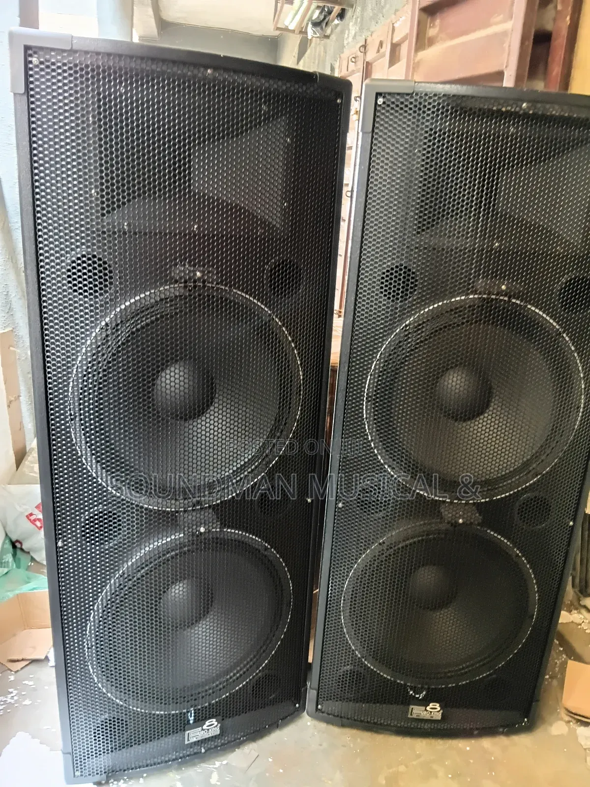 Euroking Full Range Speaker Two Way Dual 15"Inches Loudspeaker