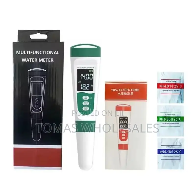 5-in-1 Digital Water Quality Meter: Ph, Ec, Tds, Salt, Temp.Tester