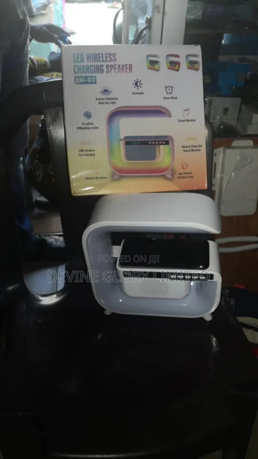 Xm-G3 Led Wireless Charging Speaker – RGB Light Alarm Clock