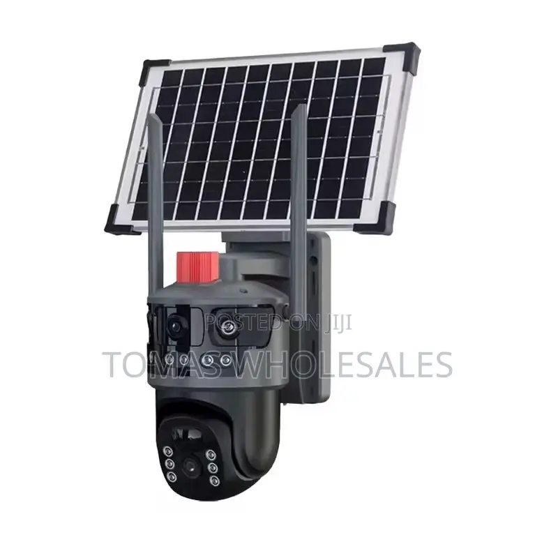 Solar-Powered PTZ Outdoor Security Camera: 360° Tilt,10800mah Battery