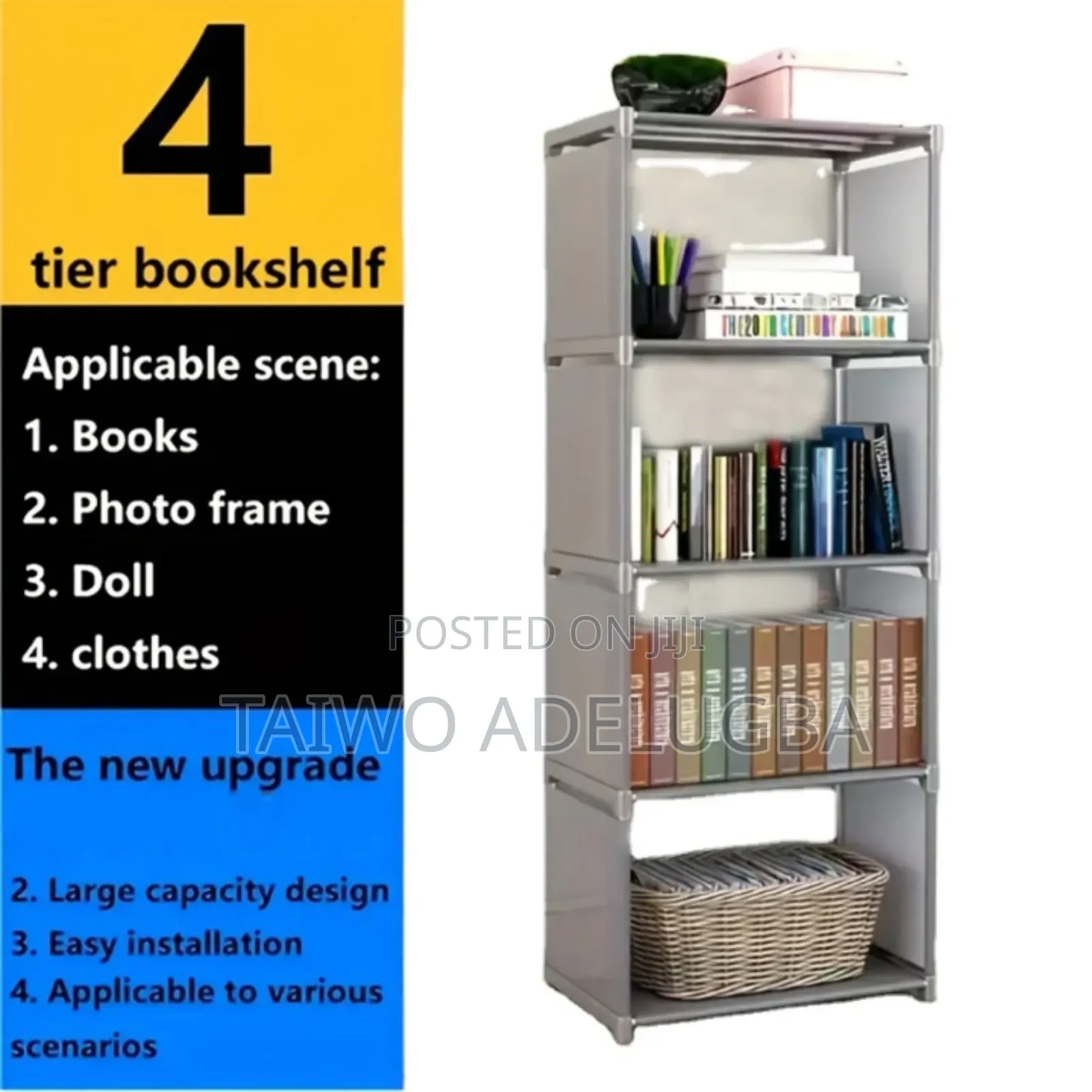 4 Slot Non Wooden Book Shelf