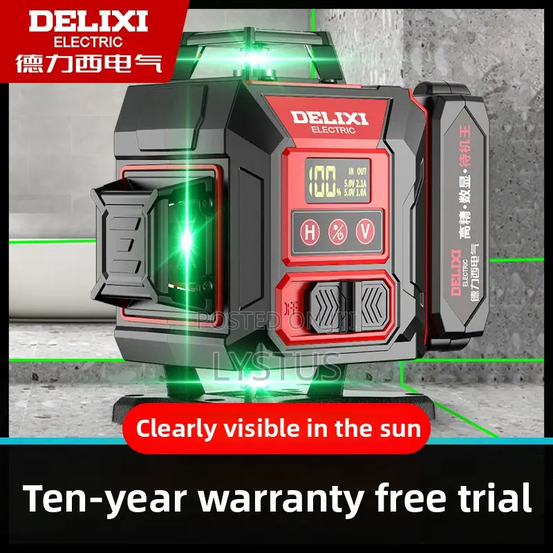 Outdoor Digital Green Laser Level 12-lines Automatic Self-leveling