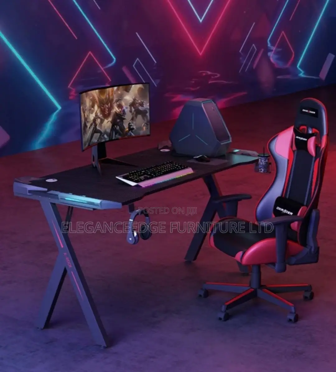 1.2 Meter Gaming Table and Ergonomic Gaming Chair