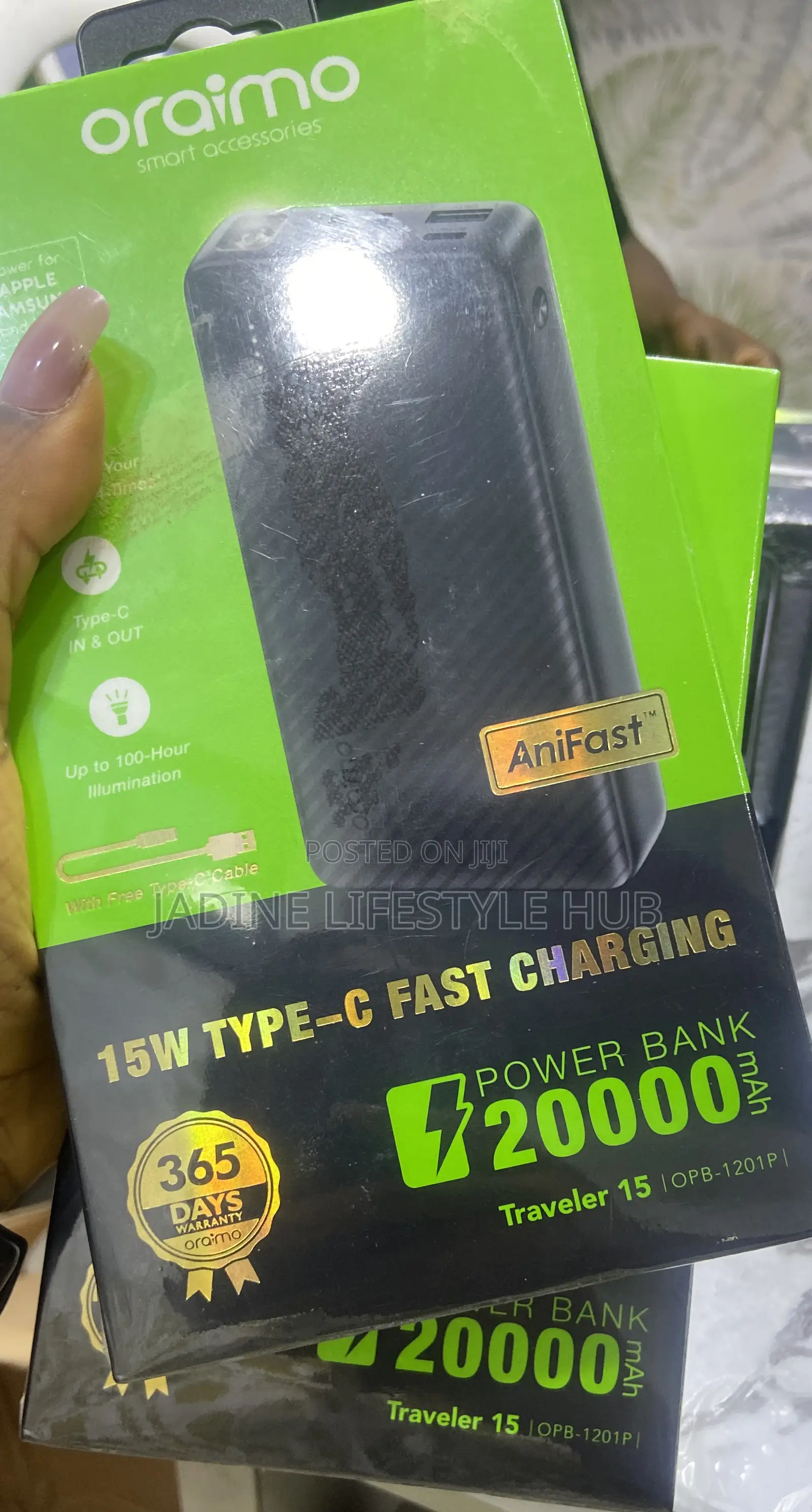 20000mah Oraimo Traveler 15w Type C Fast Charge
