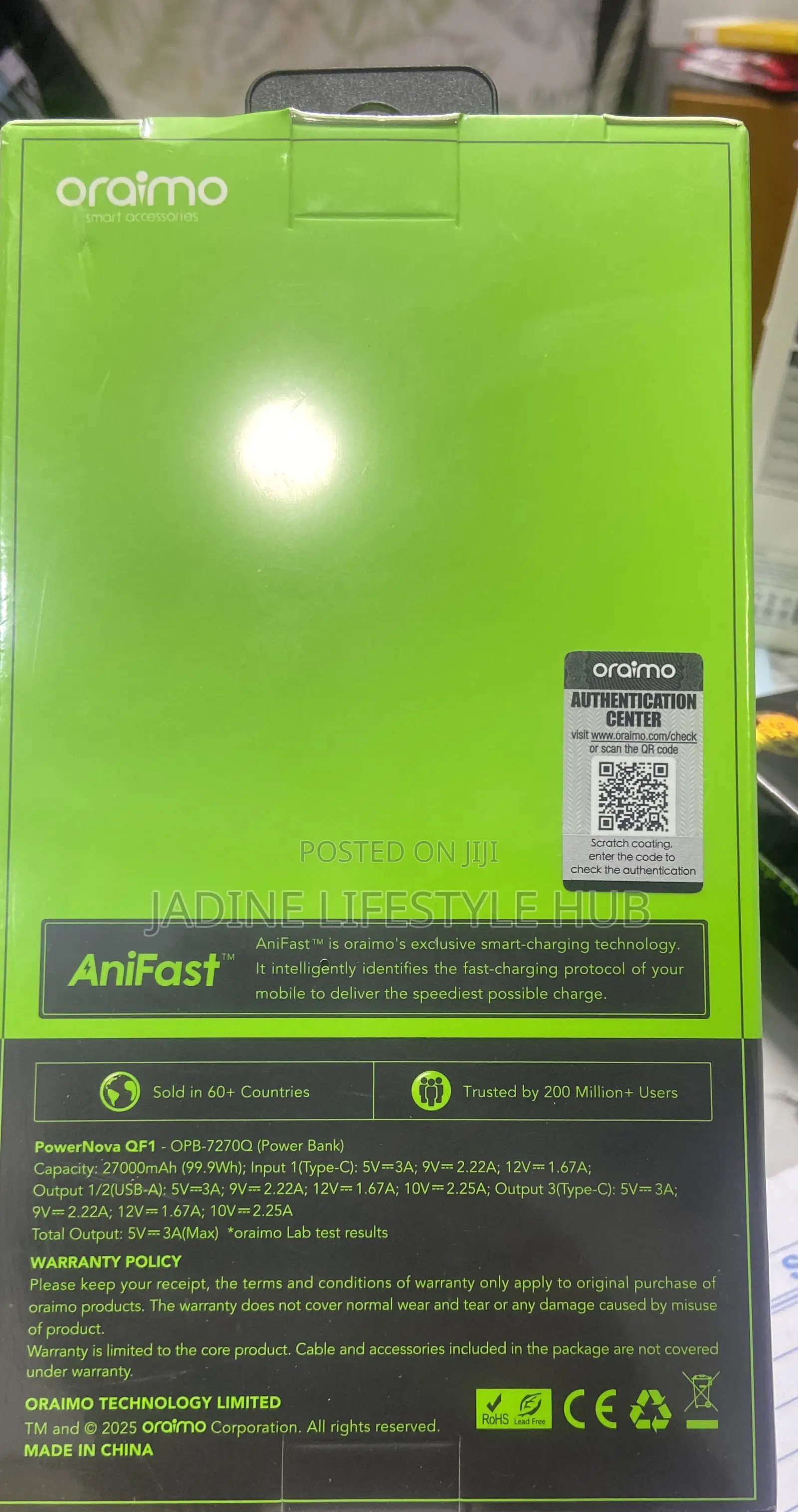 27000mah 22.5w Fast Charge