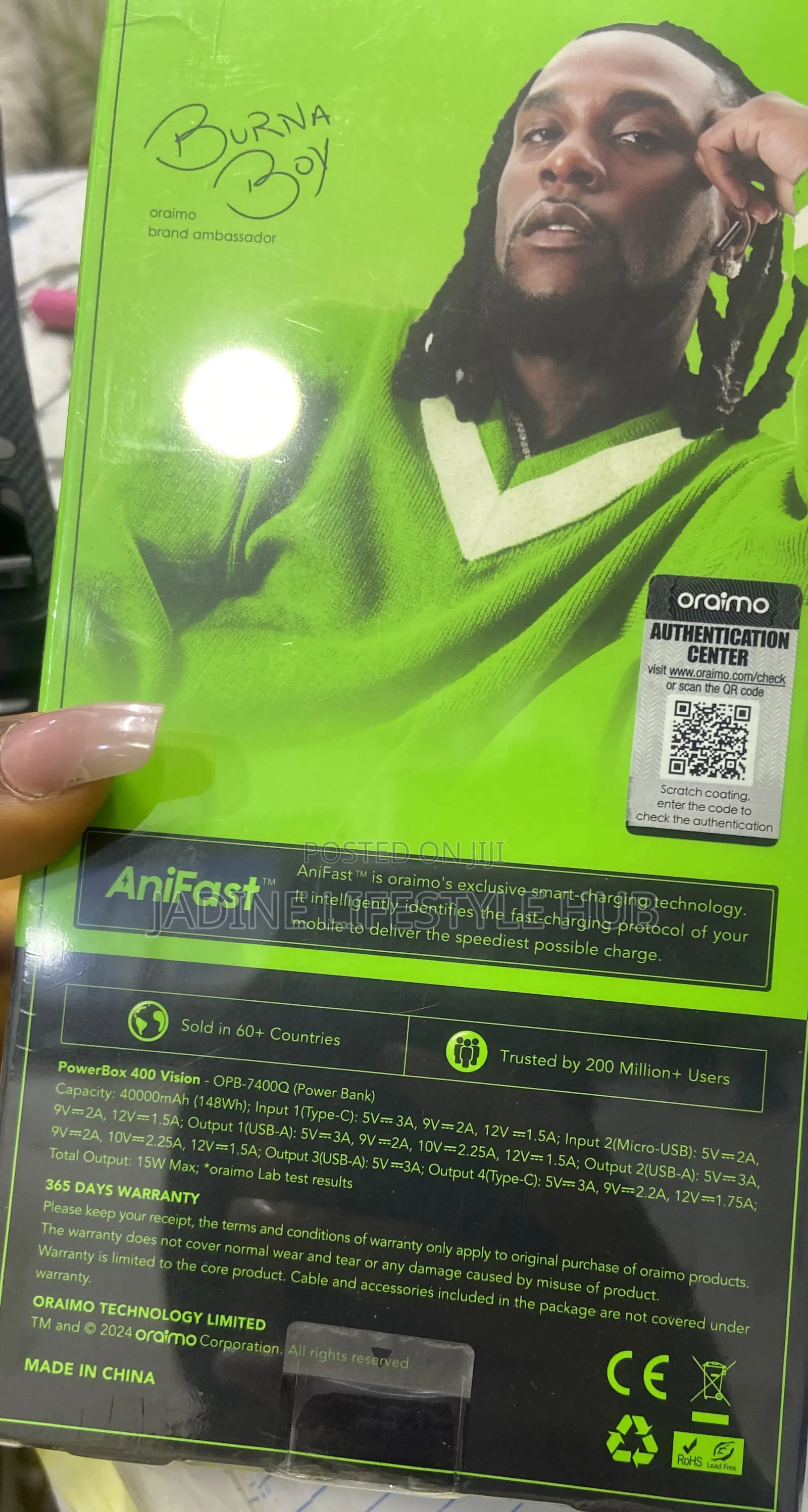 40000mah 22.5w Oraimo Powerbank