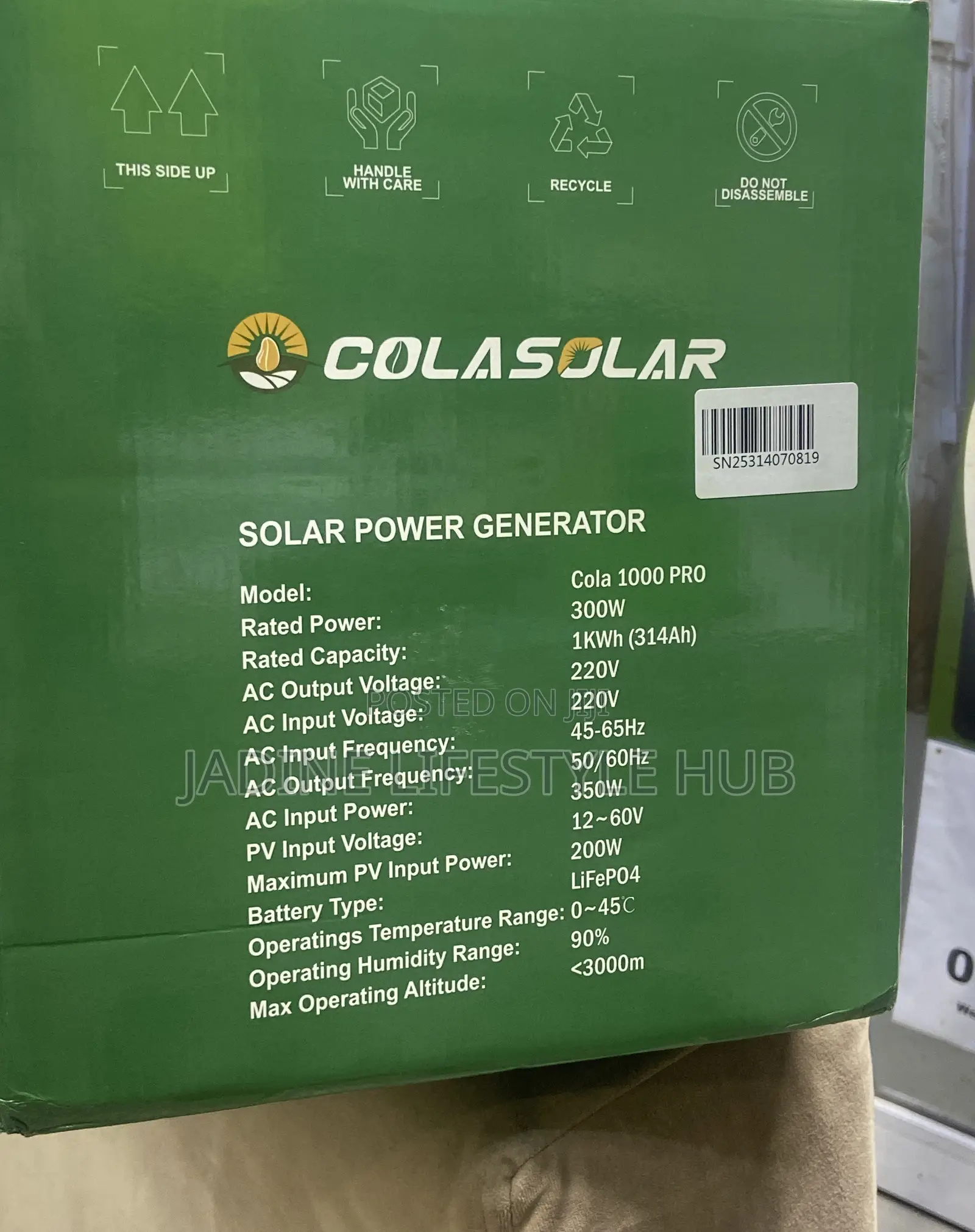 Cola 1000pro Solar Generator