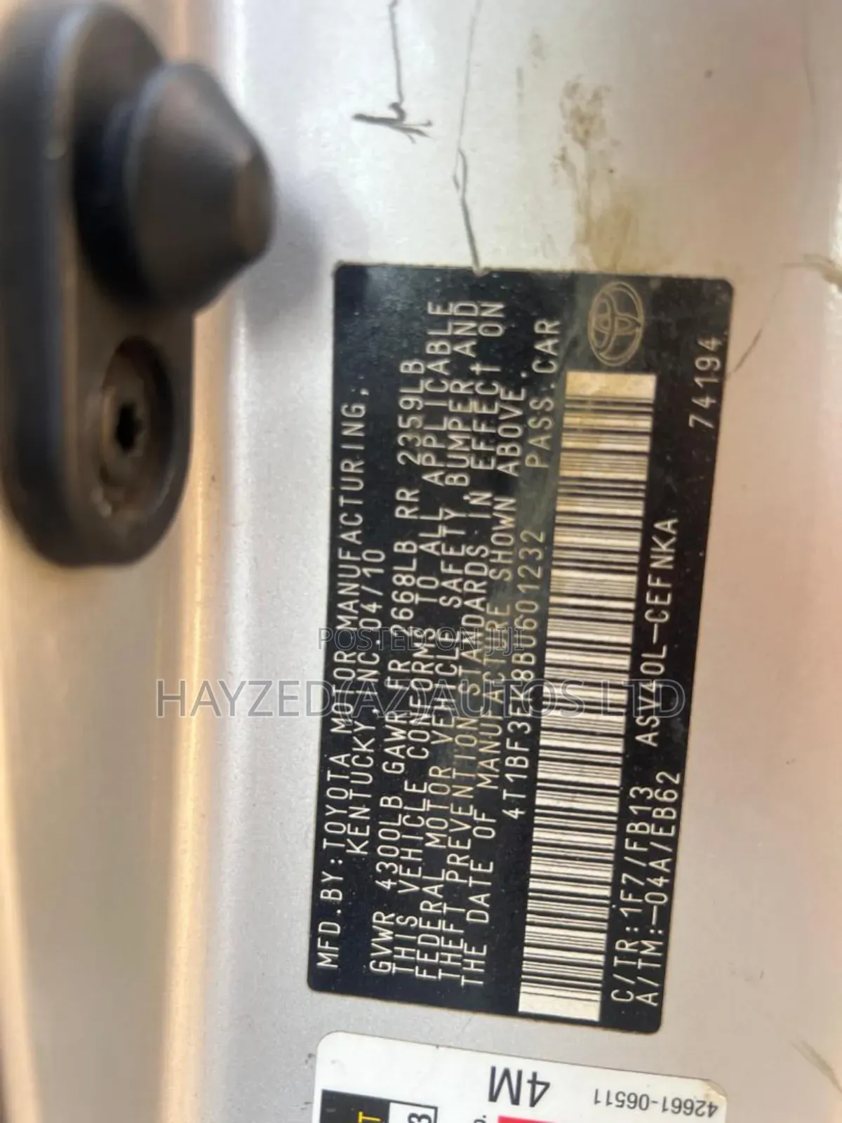 Toyota Camry LE 4dr Sedan (2.5L 4cyl 6AM) 2010 Silver