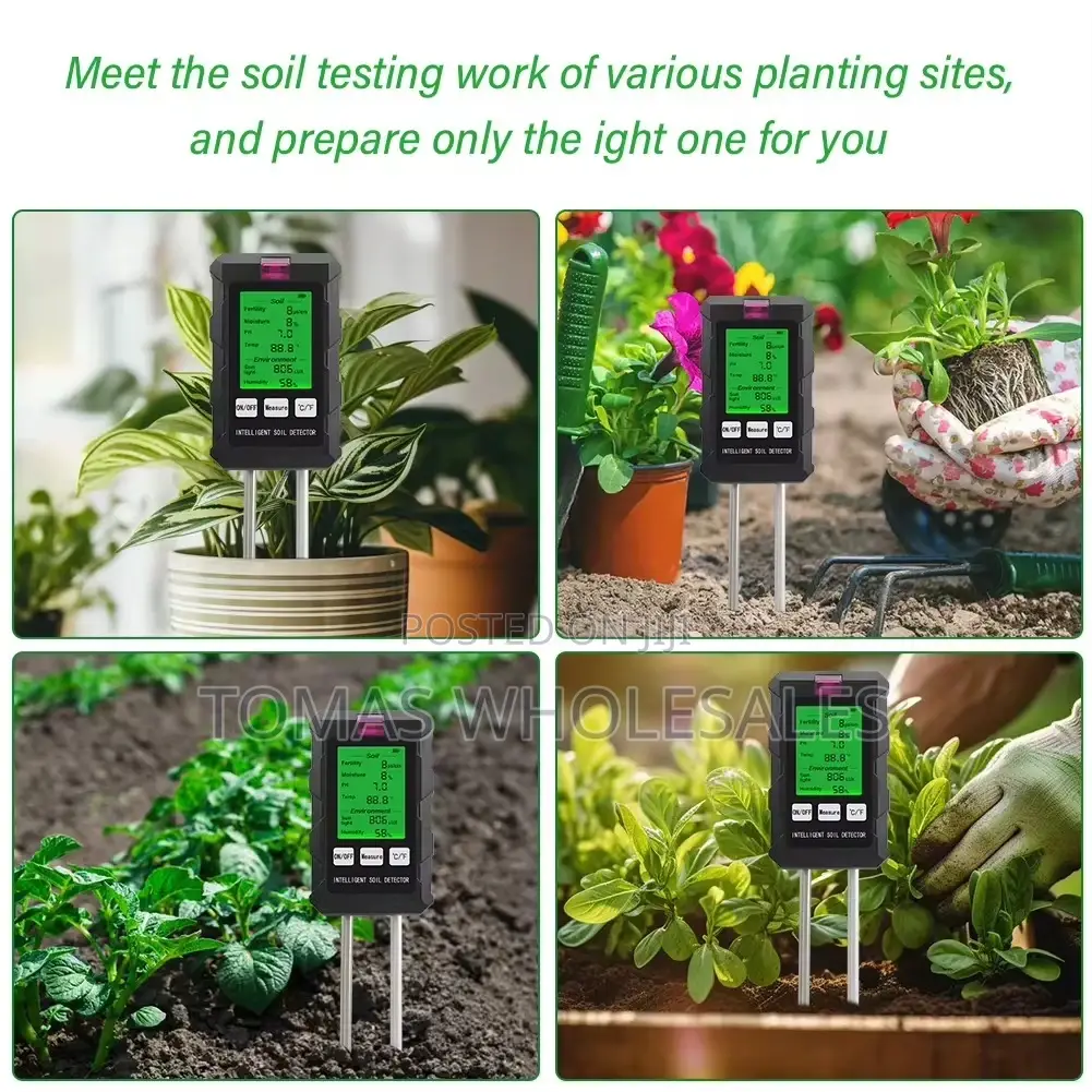 6-in-1 Intelligent Soil Tester: Digital Soil Fertility, Ph, Temp, Etc