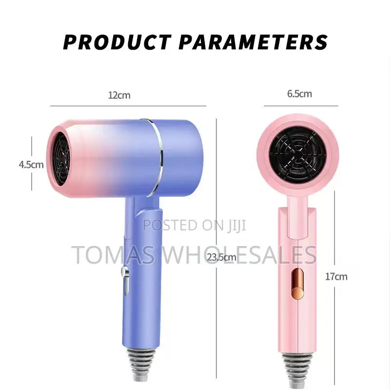 Foldable Travel Hair Dryer: Quick Drying Nozzle Easy Carry Design
