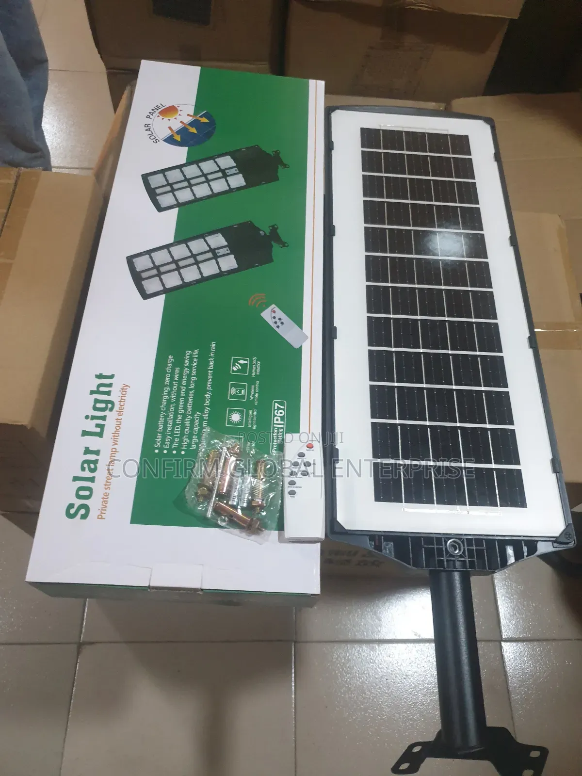 10 Eyes 1500watts All in One Solar Street Light With Pole and Remote