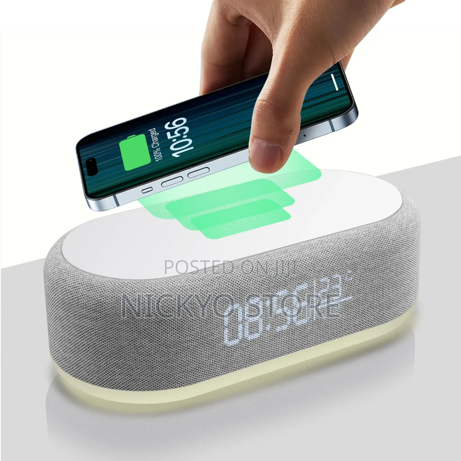 Wireless Charging Bluetooth Speaker Alarm Clock
