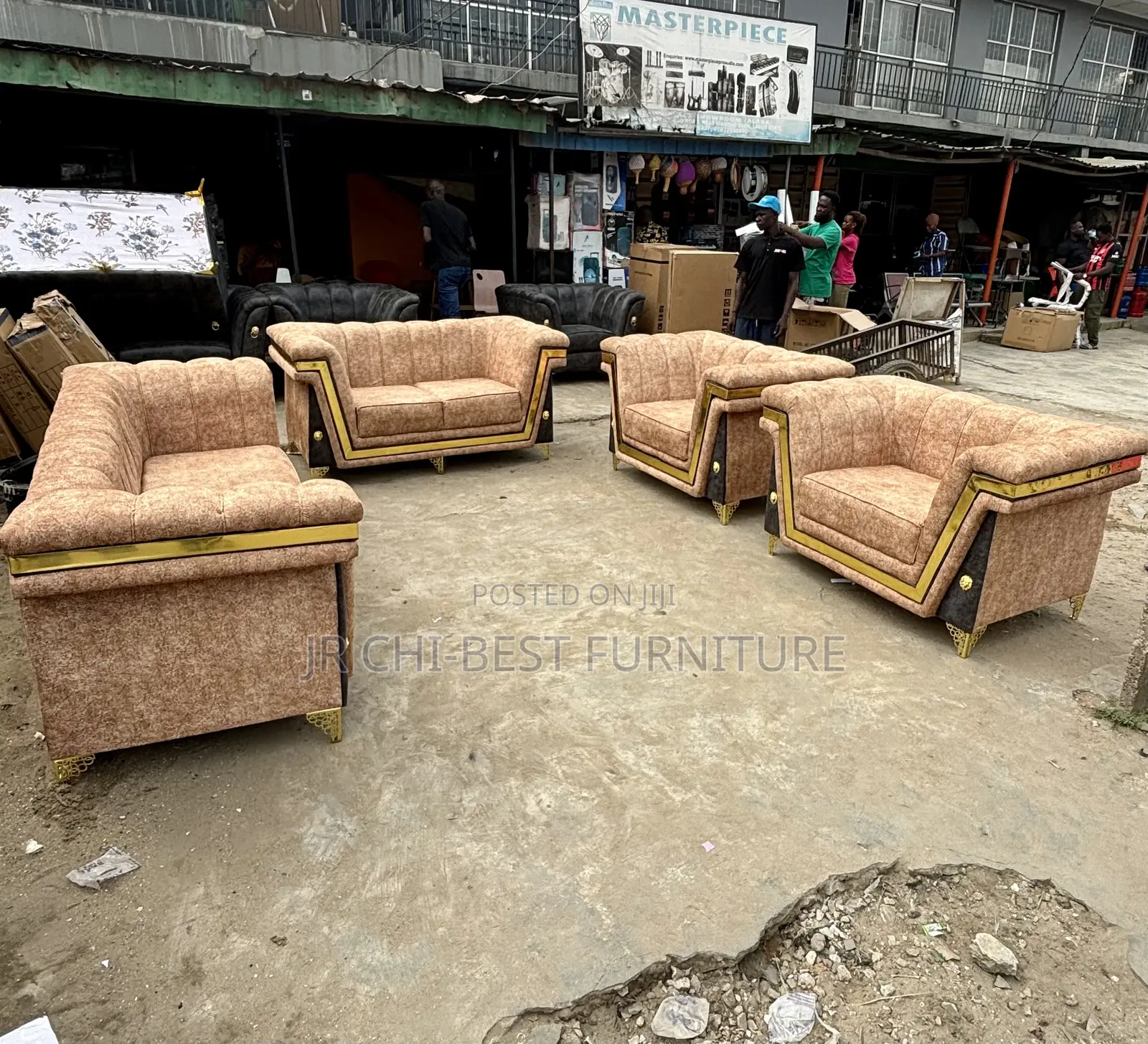 Modern Exquisite Complete Set Upholstery Fabric Sofa | Chairs | Couch