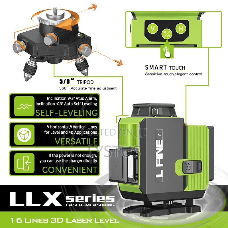 Lfine 4d / 3d 16-lines Green Laser Level – Llx-360-07