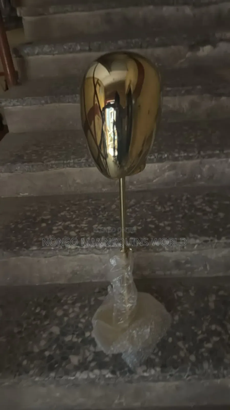 Gold Face Head Mannequin