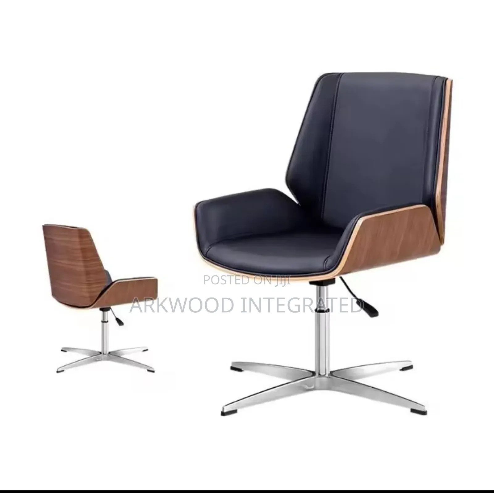 Office Swivel Chair With Wooden Back