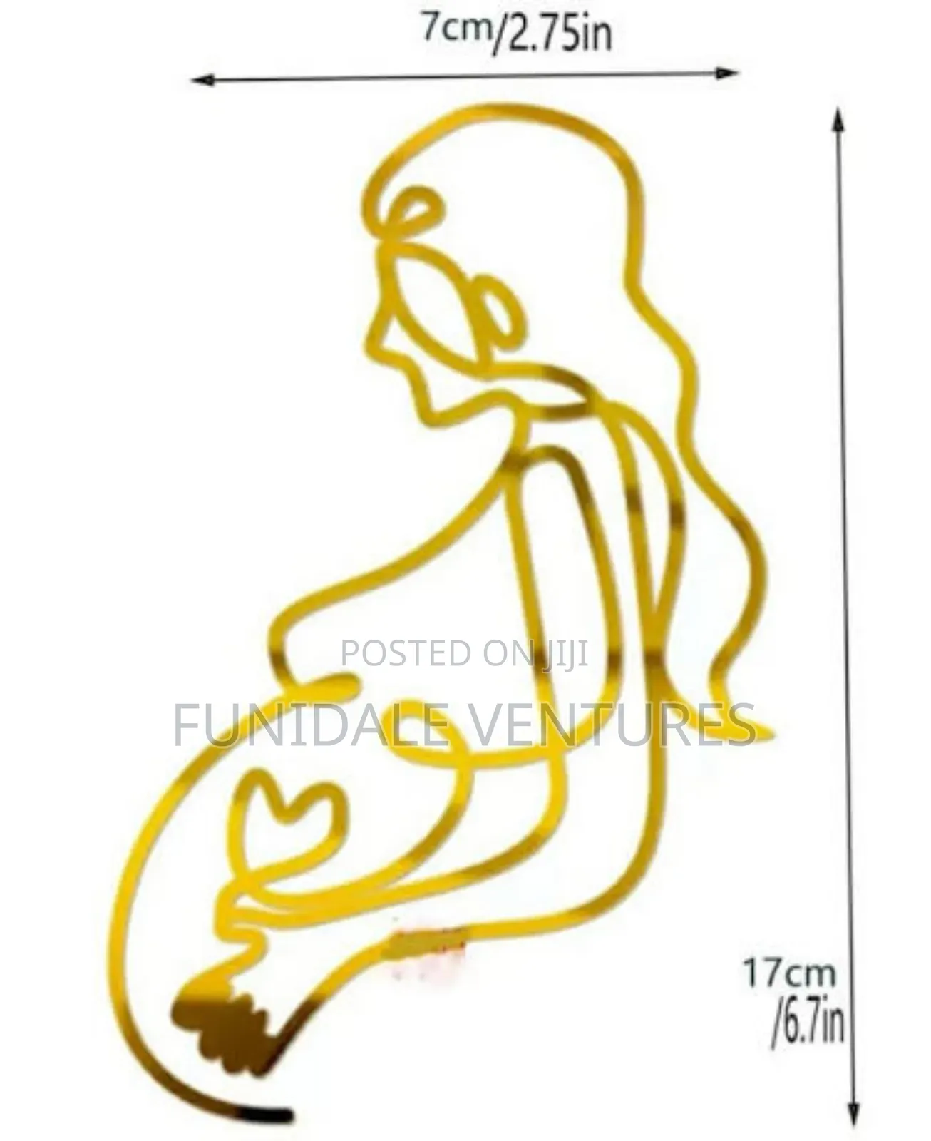 Acrylic Pregnant Woman Cake Topper