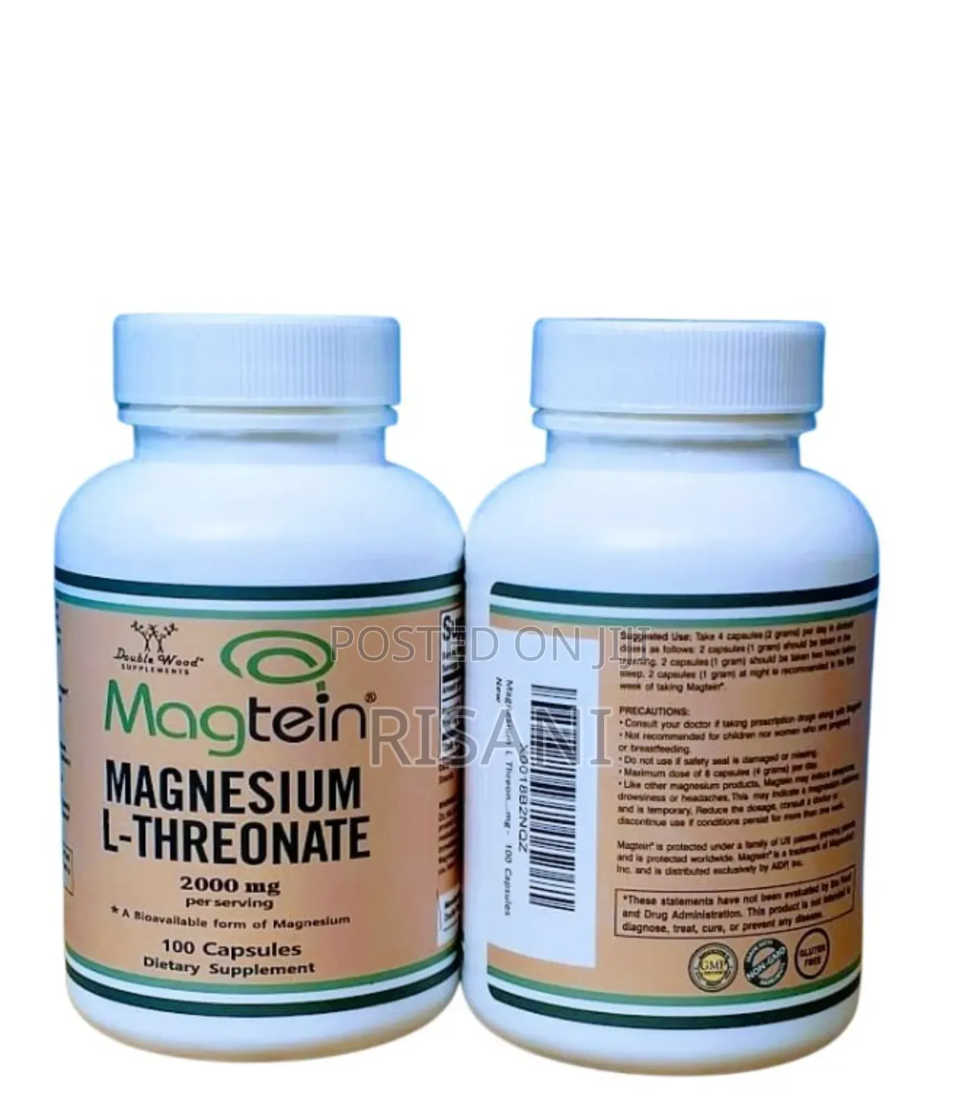 Magnesium L-Threonate 2000mg by 100 Capsules