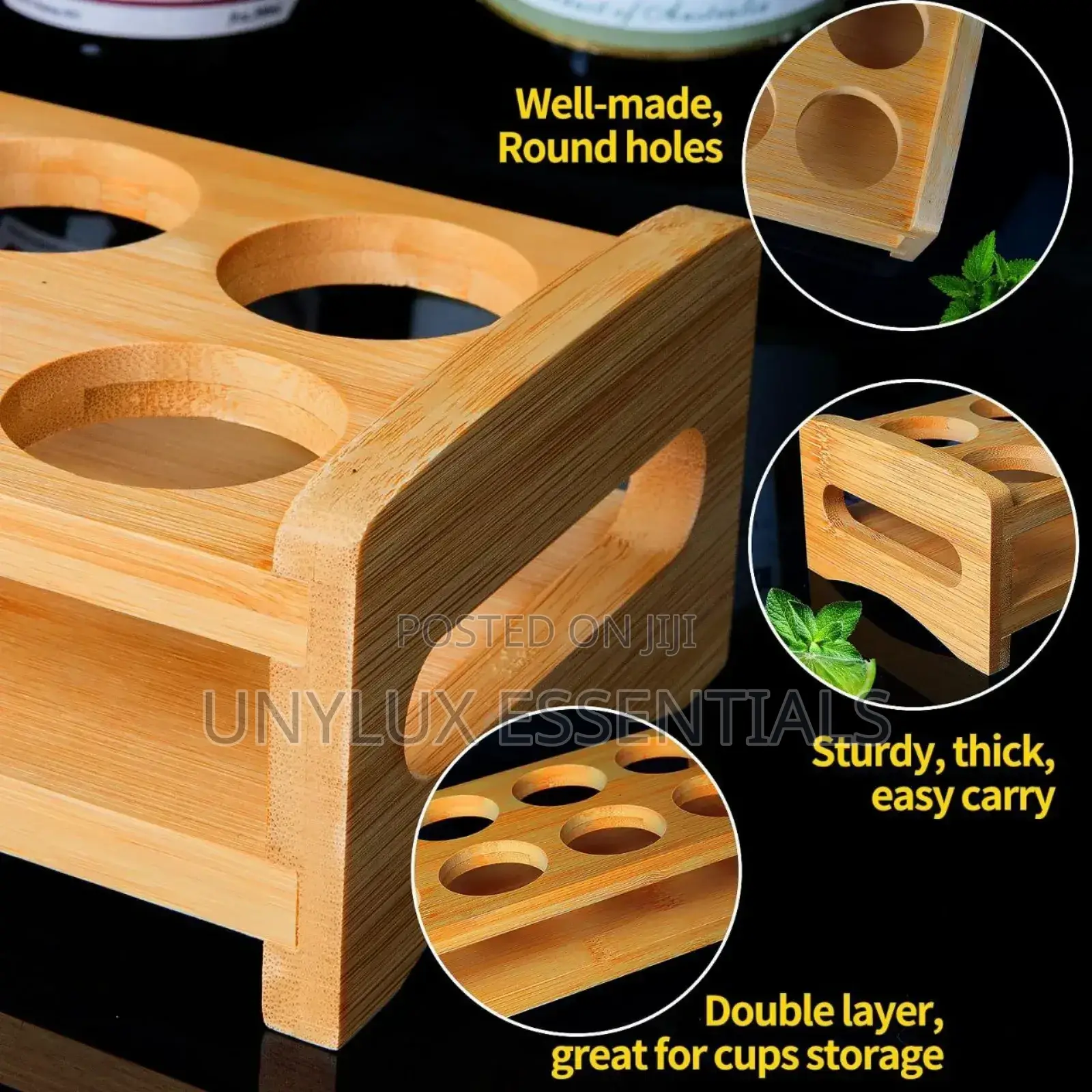 12 Hole Tequila Rack With Glass Cups