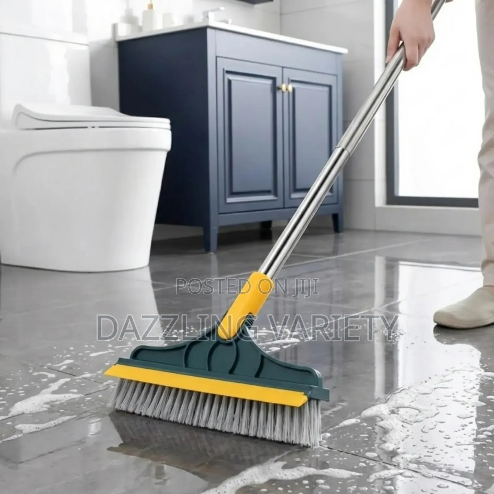 3-in-1 Rotating Floor Brush With Long Handle for Deep Cleaning