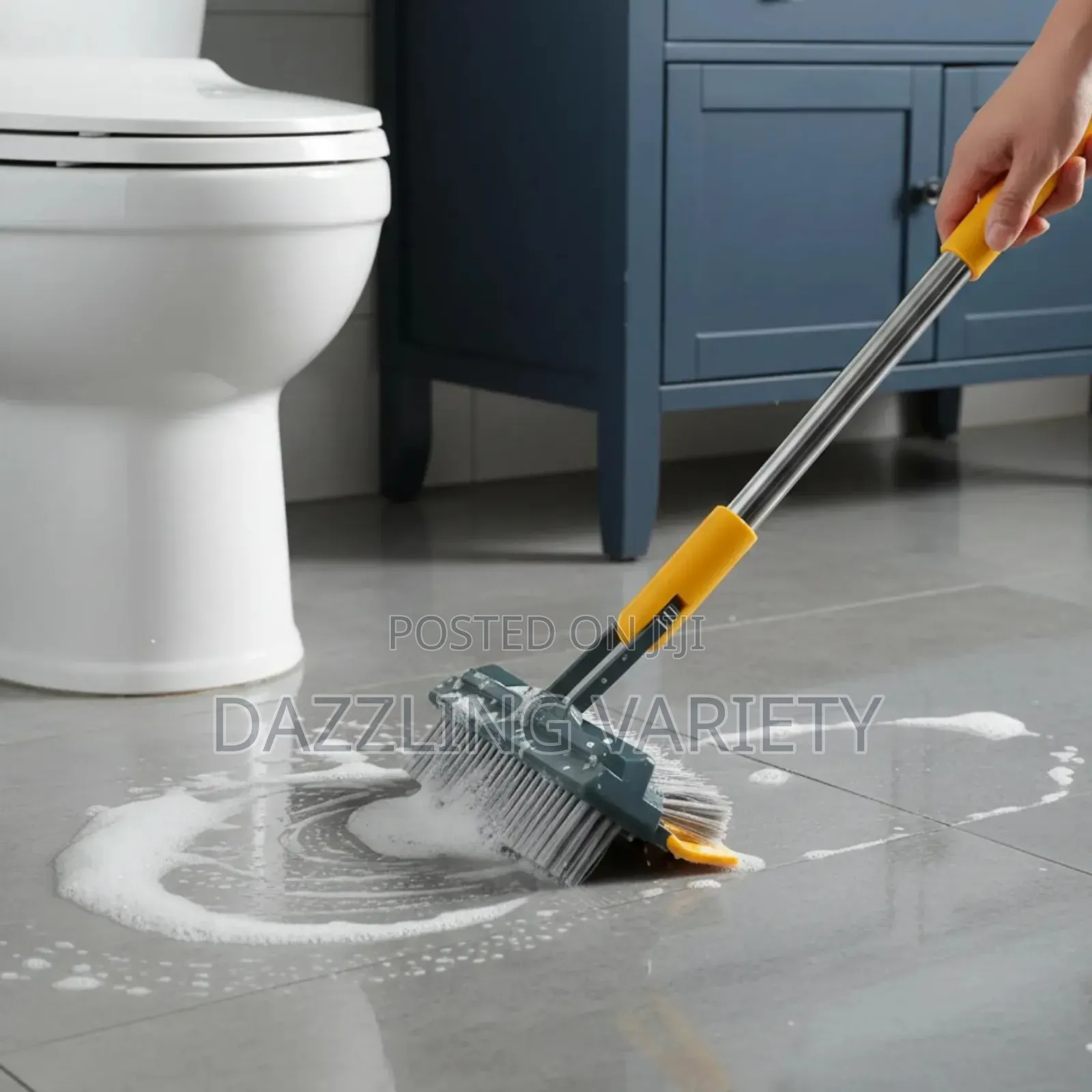 3-in-1 Rotating Floor Brush With Long Handle for Deep Cleaning