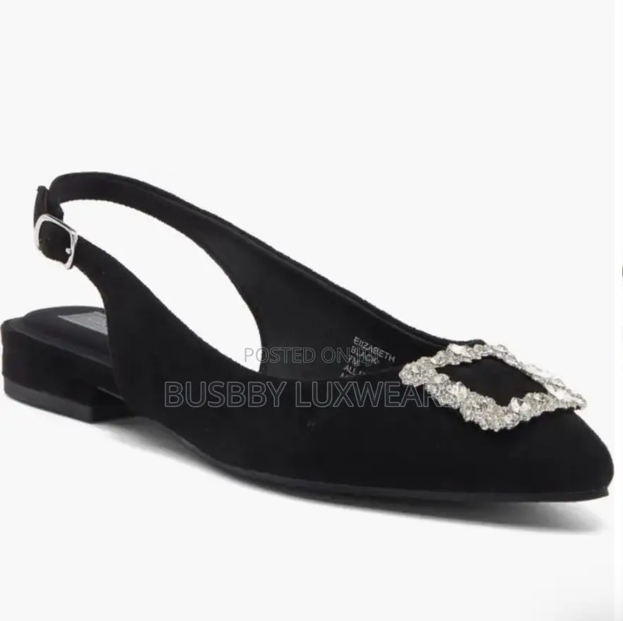 Rachel Roy Elizabeth Crystal Buckle Slingback Shoes(U.S)