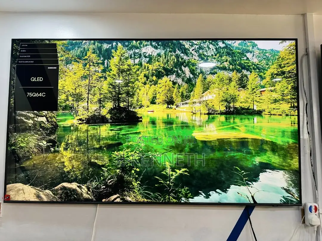 Samsung 75” Inches Qled Q64C QHDR 4k Airslim Smart TV 2023/2024 Model