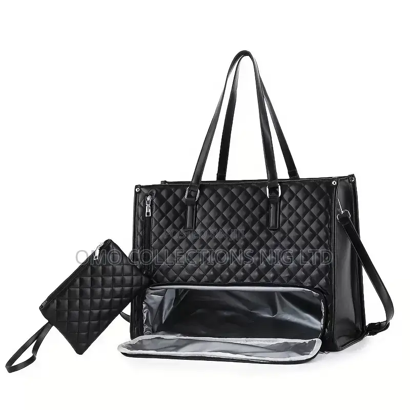 Quality Leather Tote Bag With Insulated Lunch Space and Matching Purse