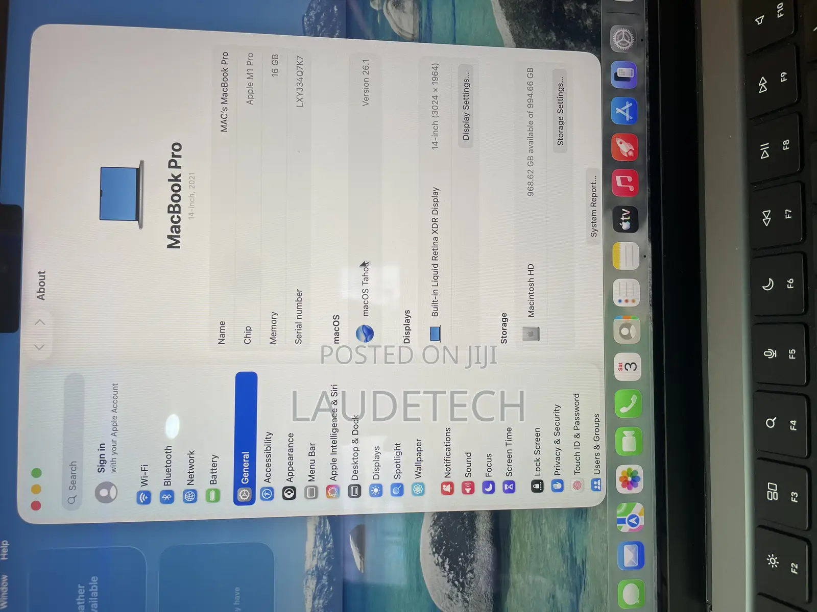 Laptop Apple MacBook Pro 2021 M1 16GB Apple M1 Pro SSD 1T