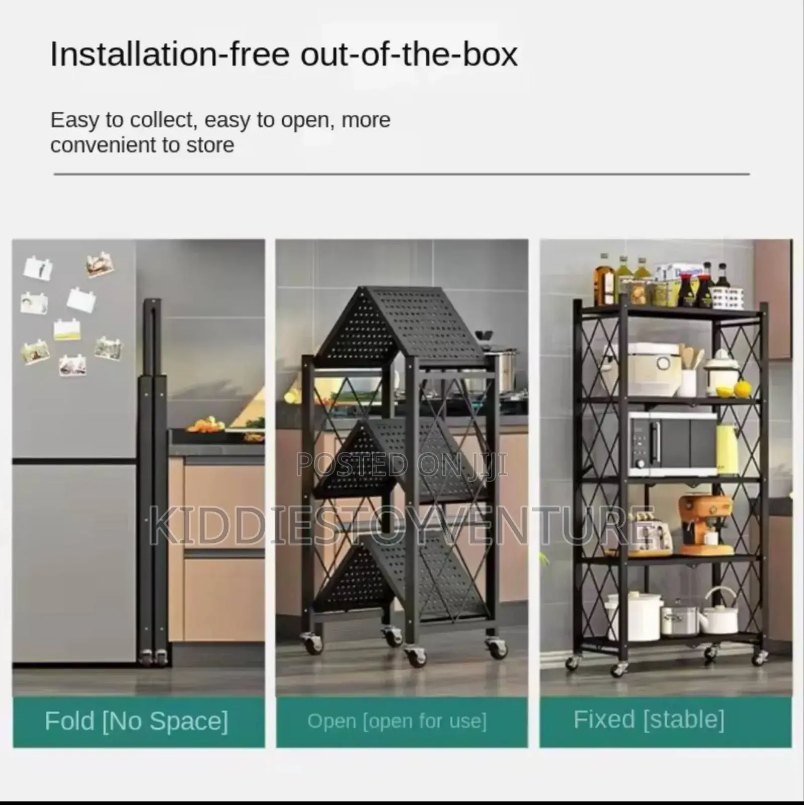 Kitchen Folding Storage Rack Can Be Used