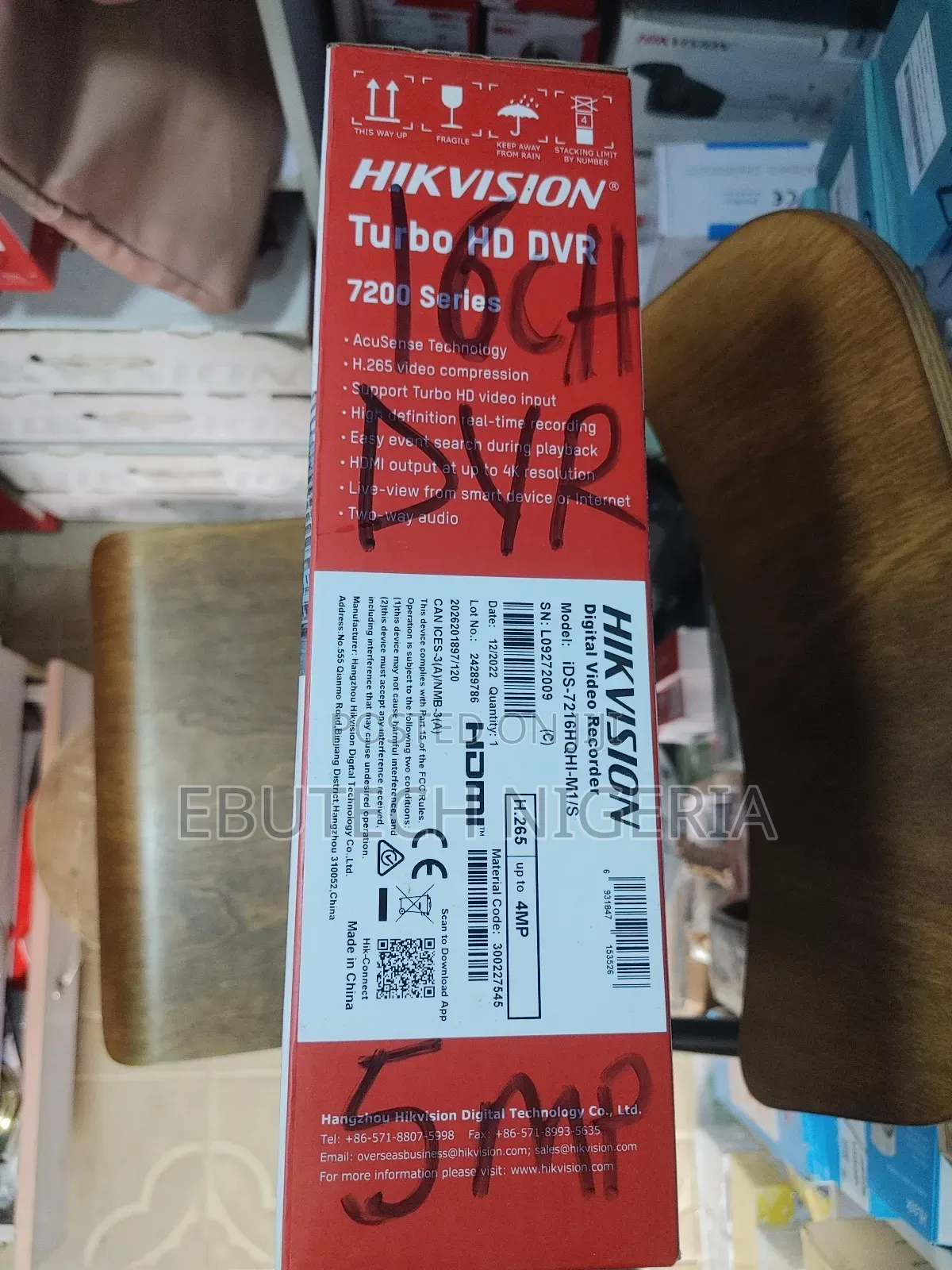 Hikvision Ids-7216hqhi-M1/S 16ch 4mp DVR 1hdd Slot