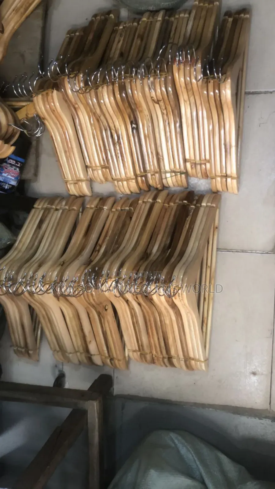 One Pack Of Wooden Hangers