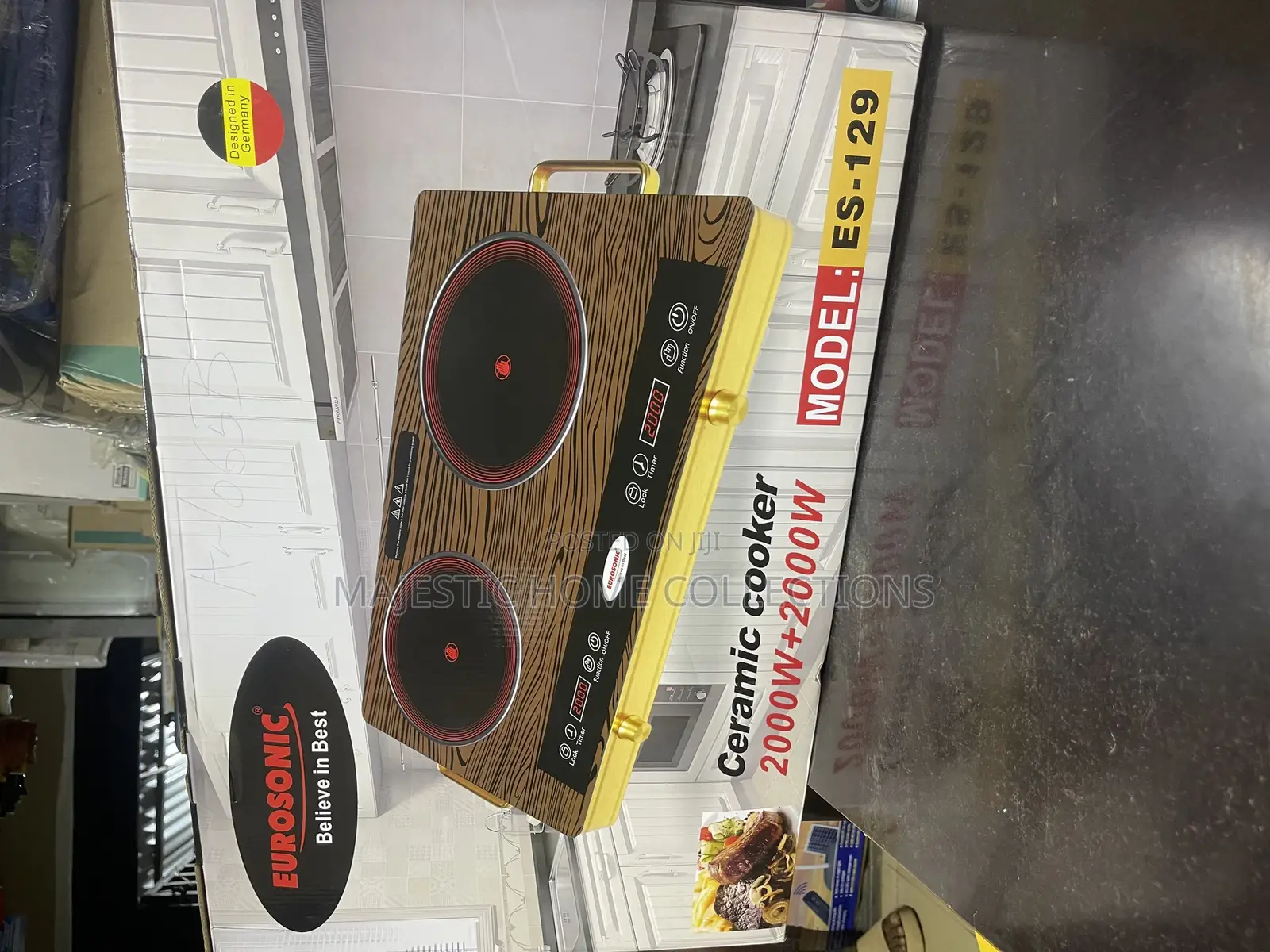 Eurosonic Ceramic 2000w +2000w Double Electric Cooker