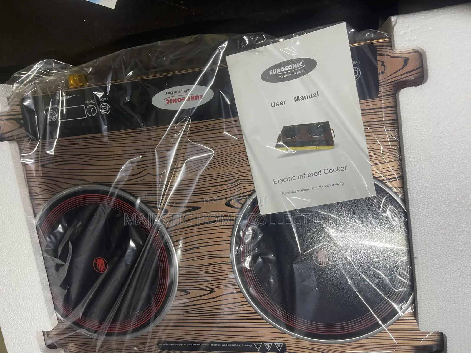 Eurosonic Ceramic 2000w +2000w Double Electric Cooker
