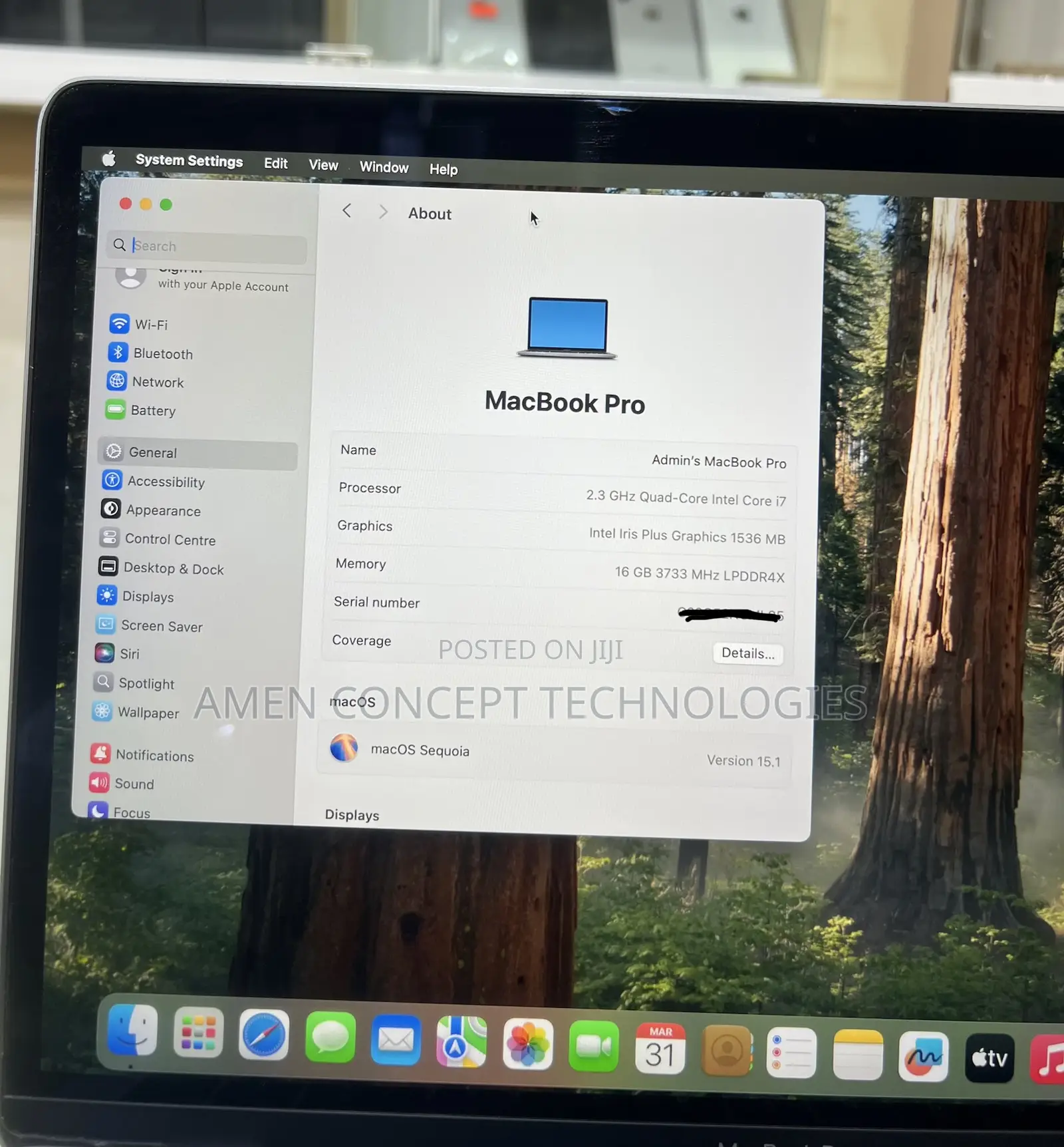 Laptop Apple MacBook Pro 2020 16GB Intel Core I7 SSD 512GB