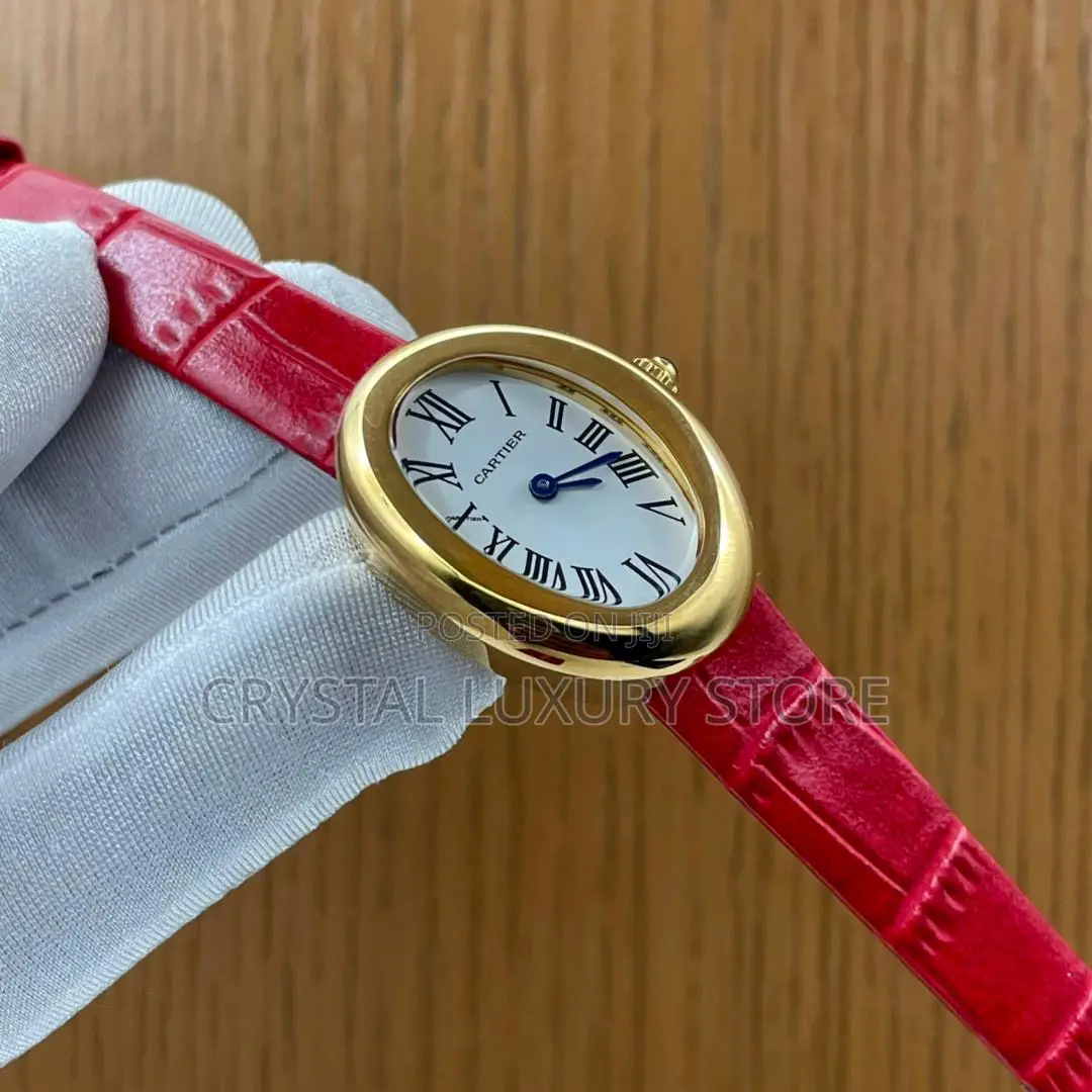 Cartier Quality Luxury Men Genuine Leather Wristwatch