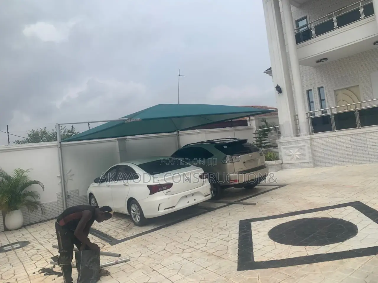 Green Carport for Two Cars and Can Also Made to Your Taste.
