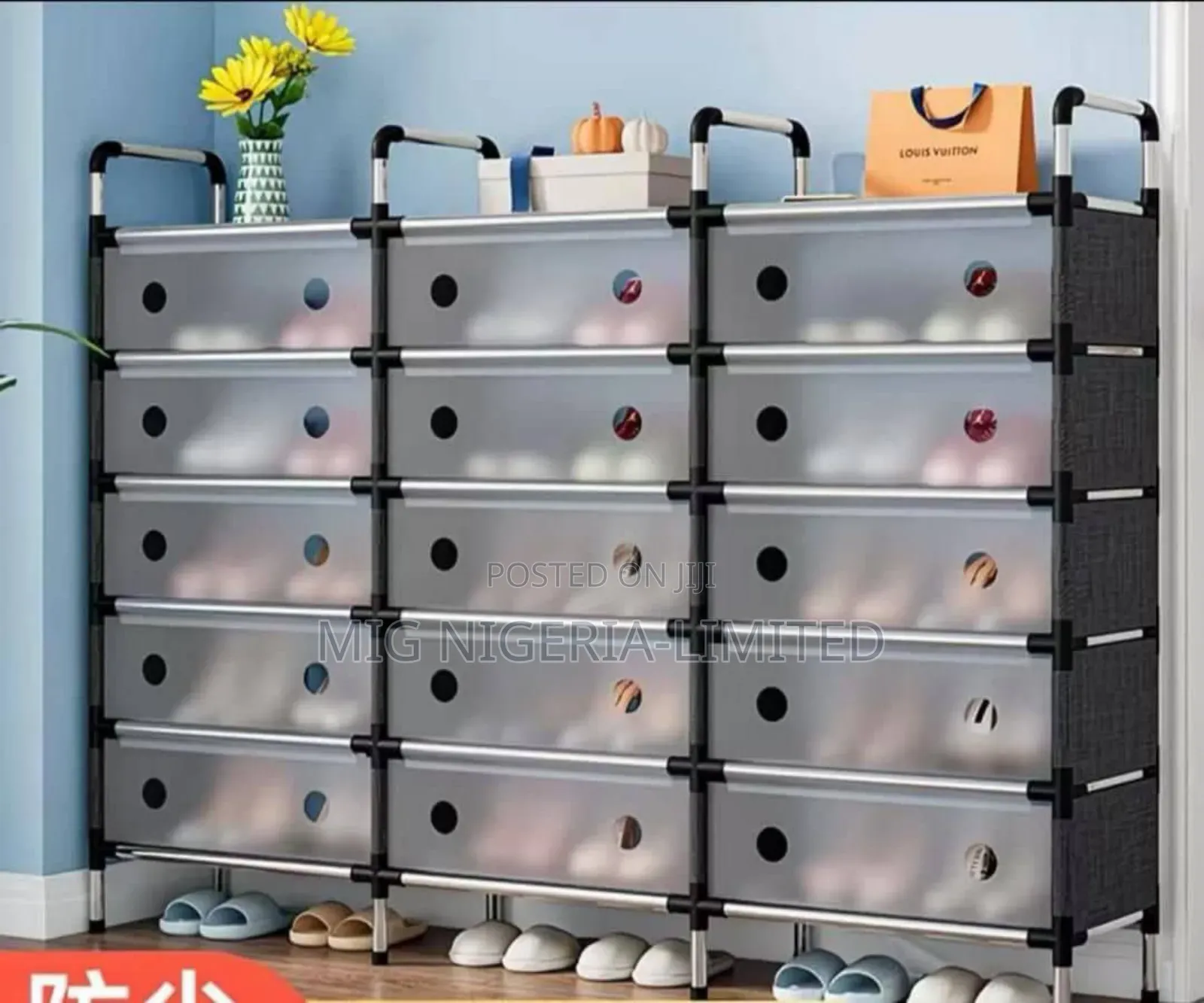 Shoe Rack Storage Cabinet With Cover