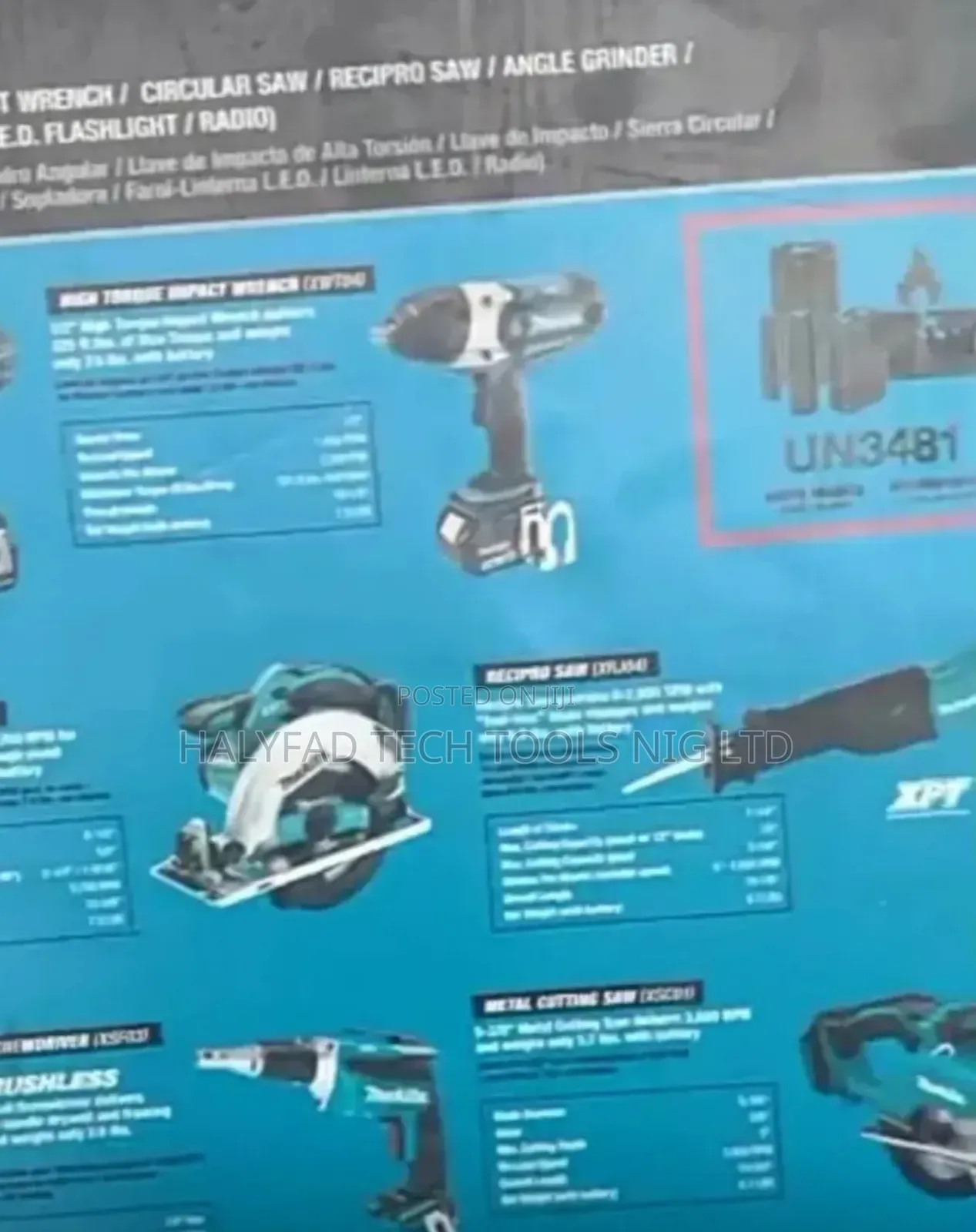 Makita 15 PCS Combo Kit Set Xt1501 18v LXT Lithium-Lon Cordless