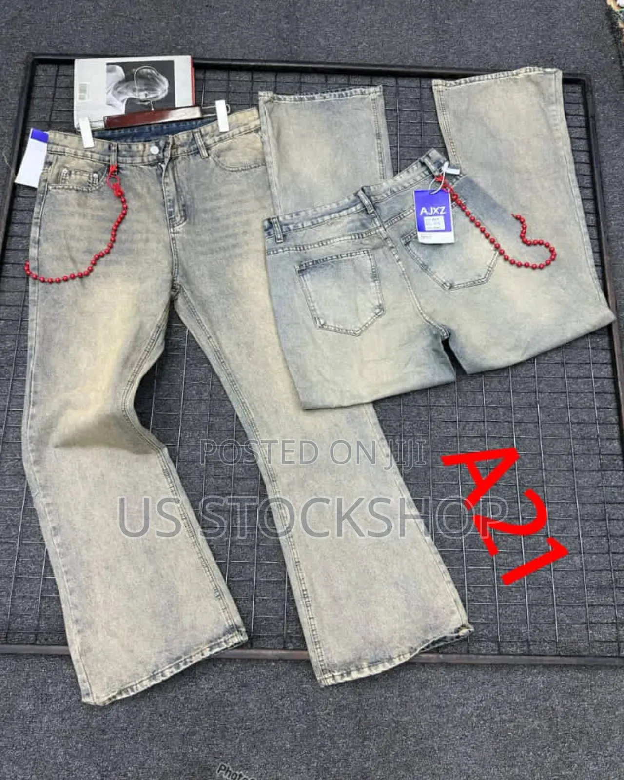 Straight Cut Design Jeans for Men