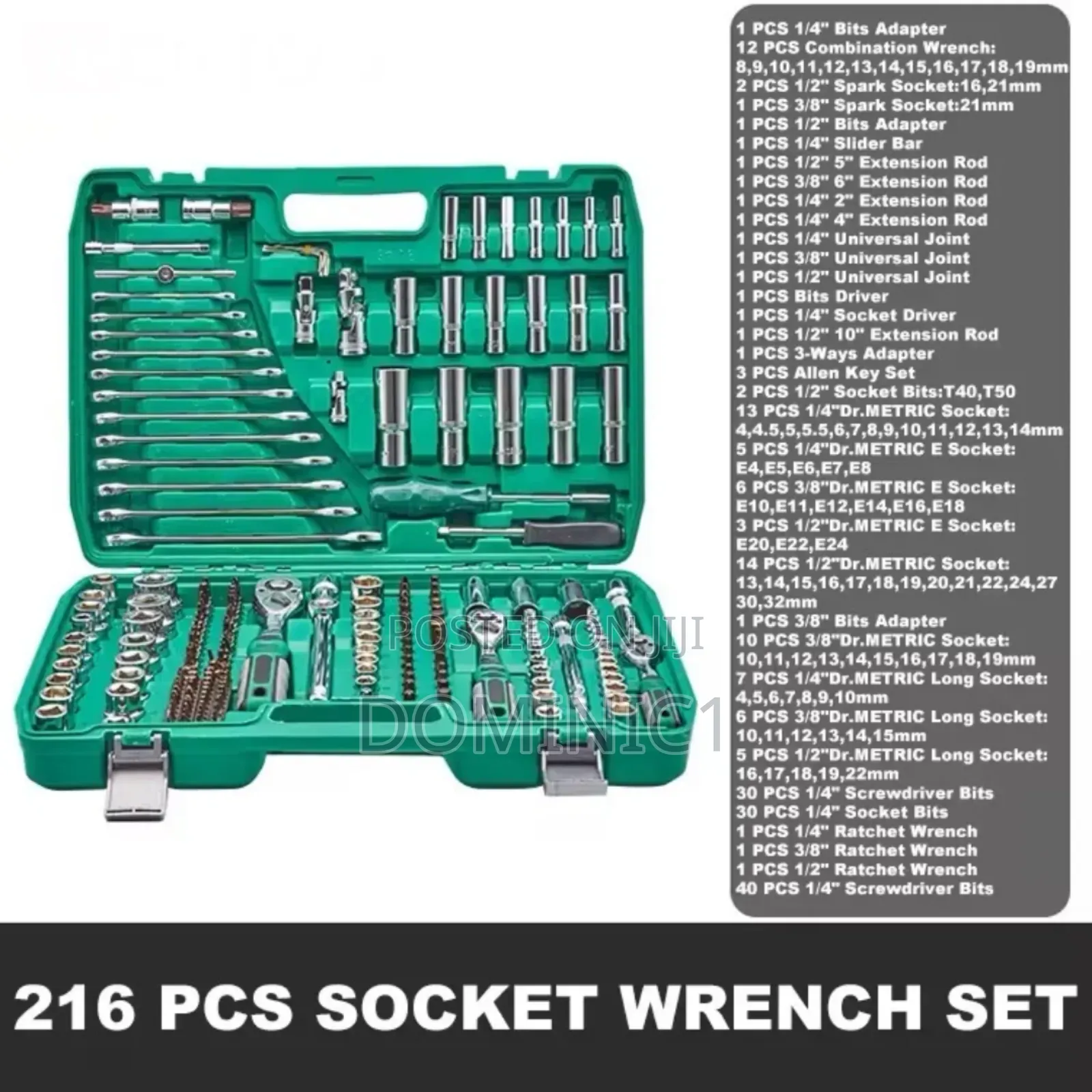 216-Piece Socket Wrench and Mechanics Tool Set.